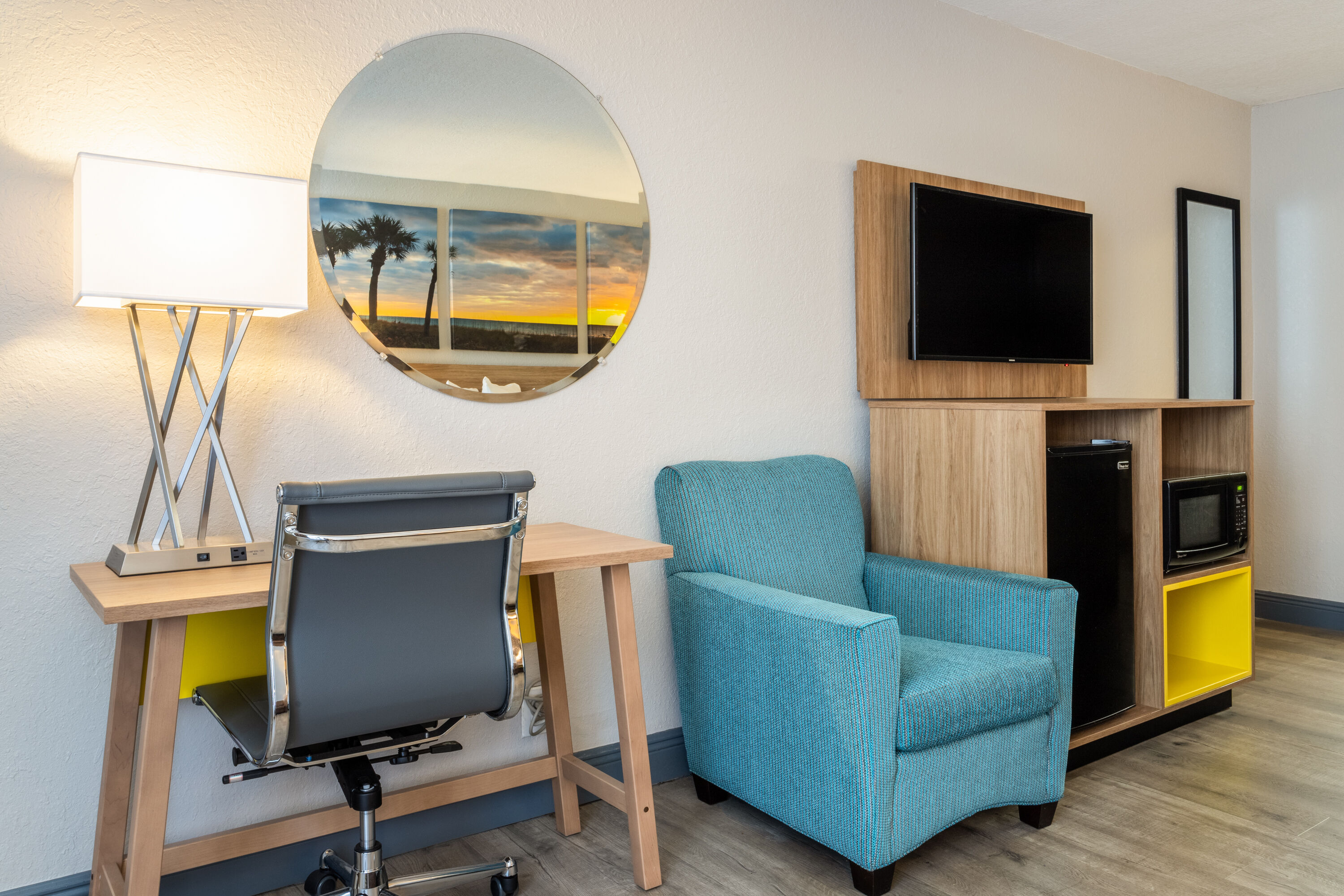 Guest room at the Days Inn by Wyndham Titusville Kennedy Space Center in Titusville, Florida