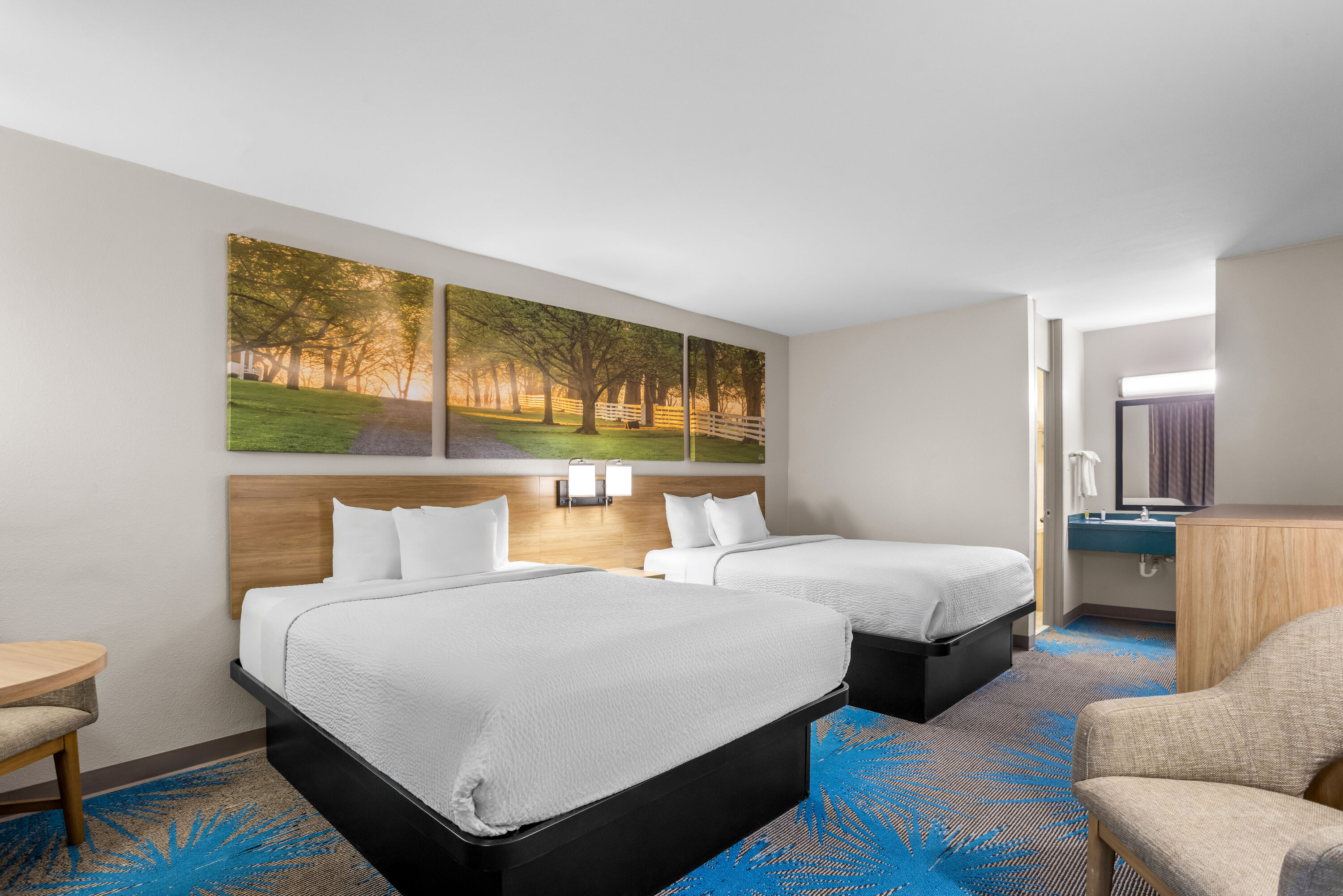 Double bed guest room at the Days Inn by Wyndham Adel I-75 in Adel, Georgia