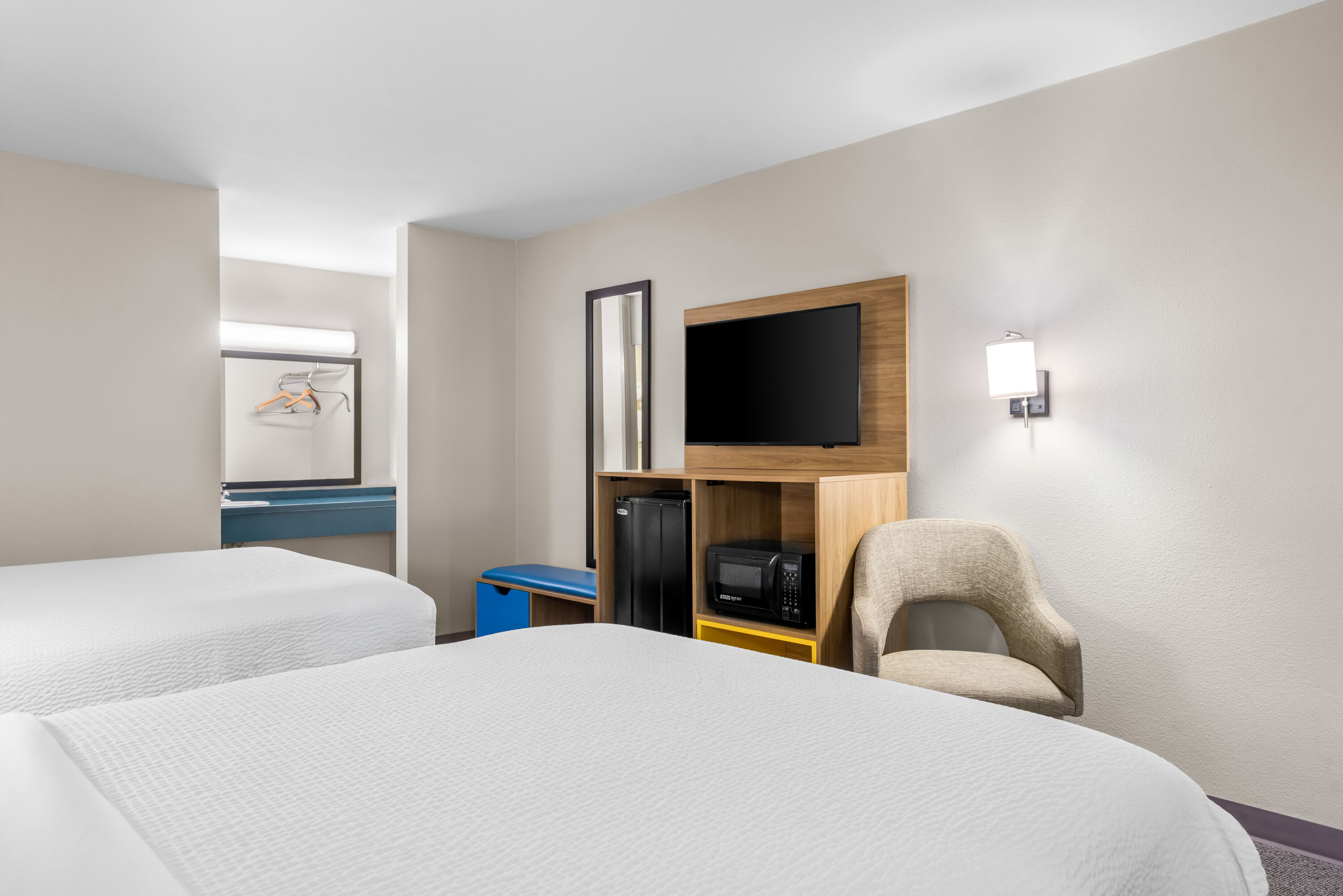 Double bed guest room at the Days Inn by Wyndham Adel I-75 in Adel, Georgia