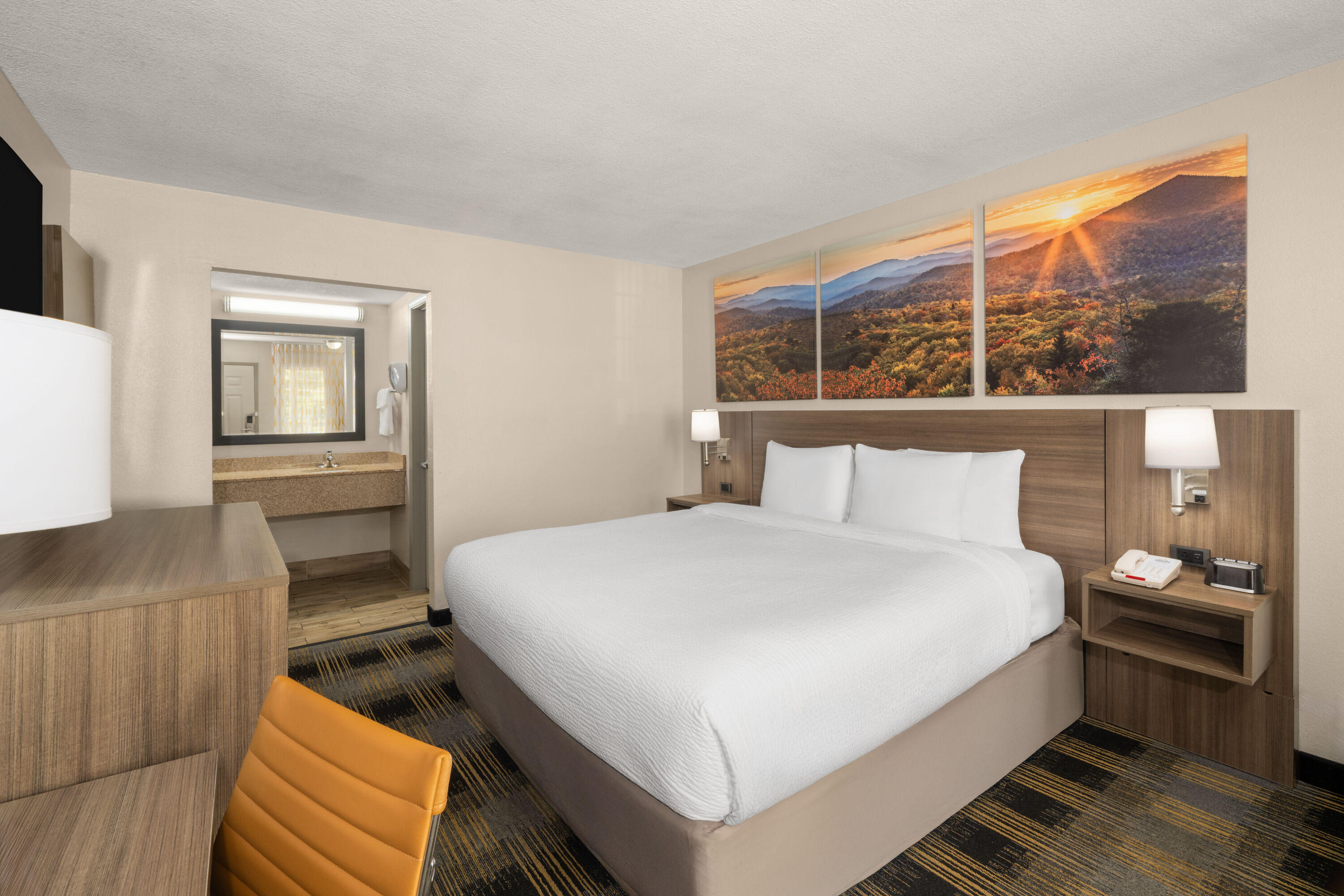 Guest room at the Days Inn by Wyndham Canton in Canton, Georgia