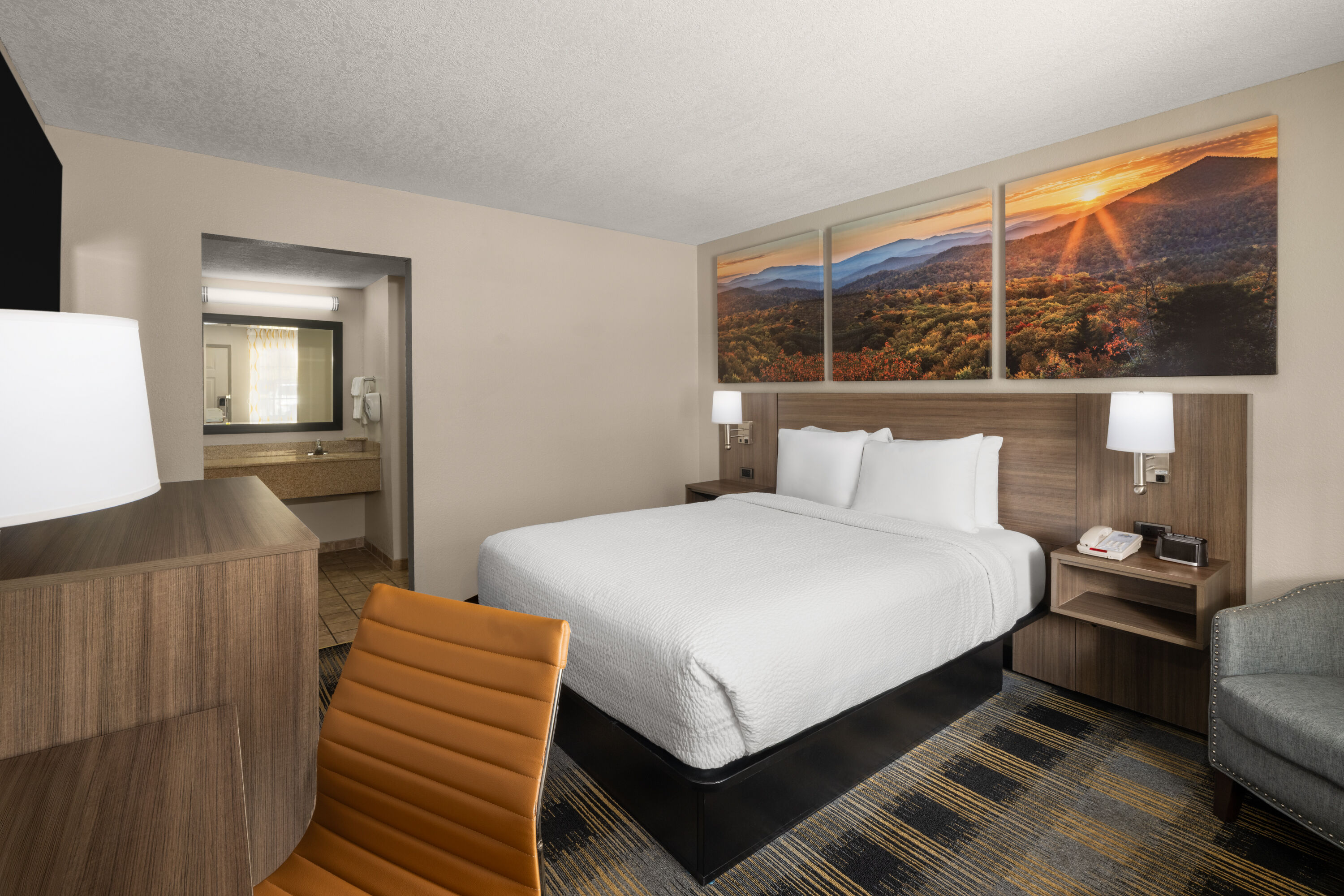 Guest room at the Days Inn by Wyndham Canton in Canton, Georgia