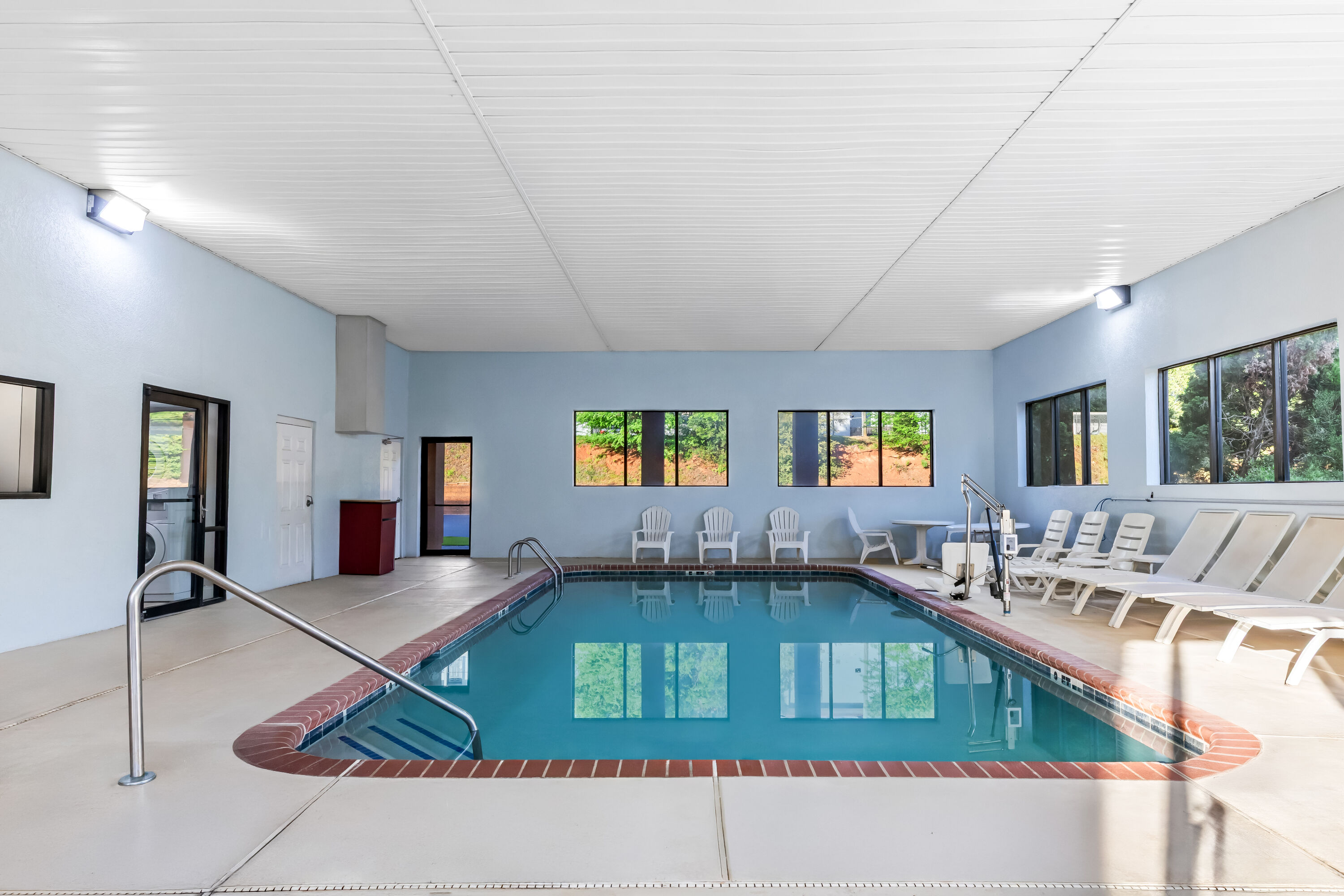 Indoor pool at the Days Inn & Suites by Wyndham Peachtree Corners/Norcross in Norcross, Georgia