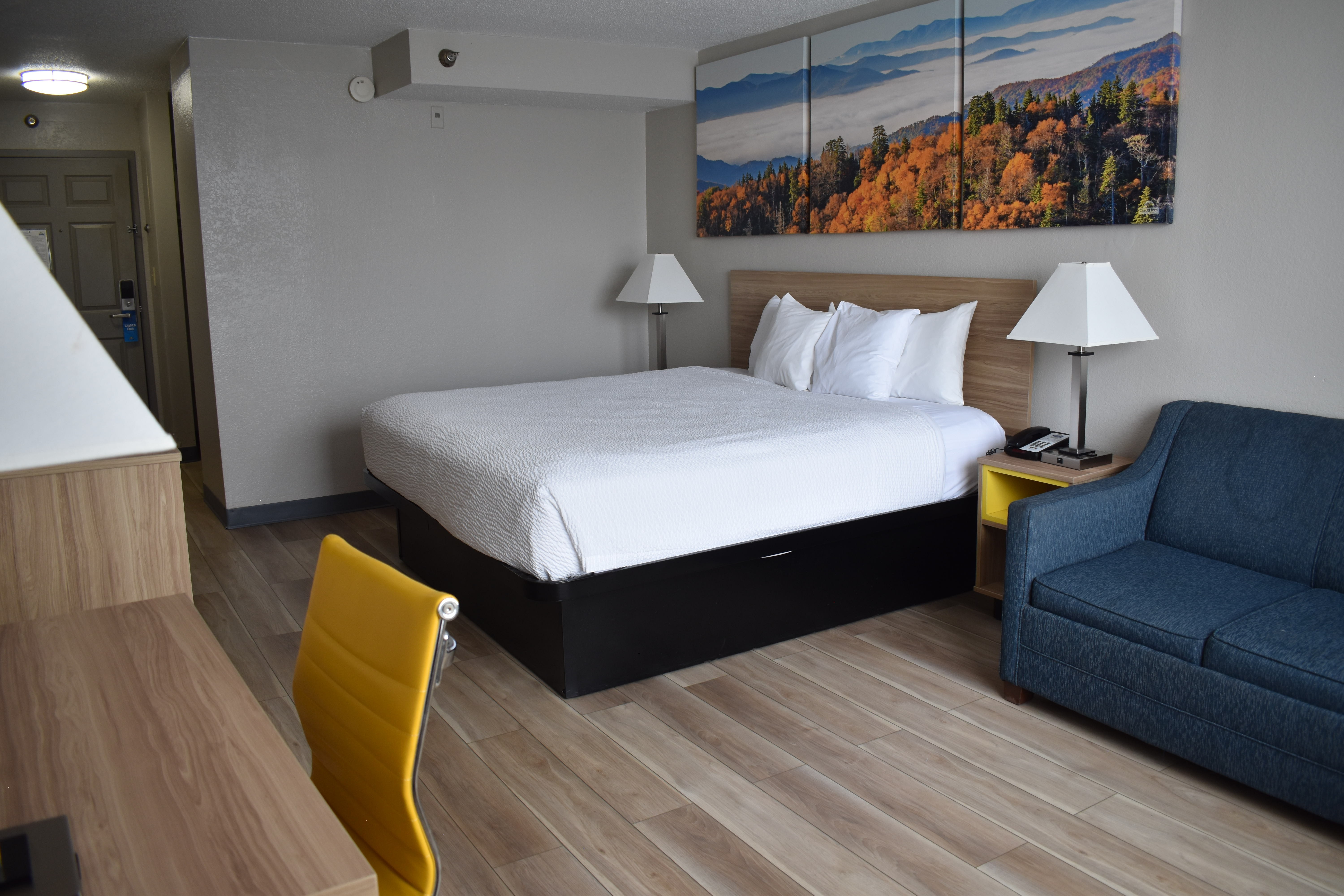 Guest room at the Days Inn & Suites by Wyndham Tucker/Northlake in Tucker, Georgia