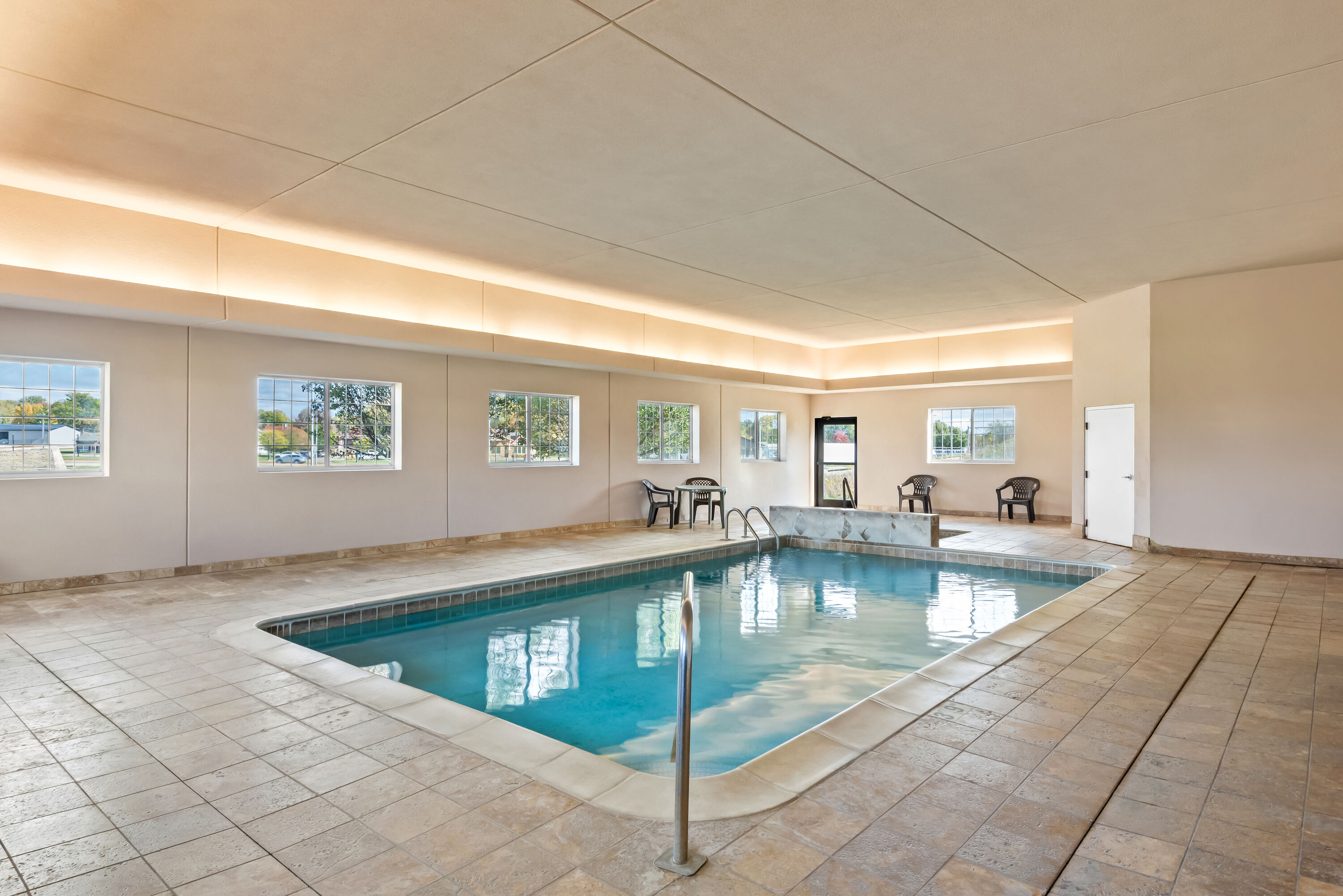 Indoor pool at the Days Inn by Wyndham Carroll in Carroll, Iowa