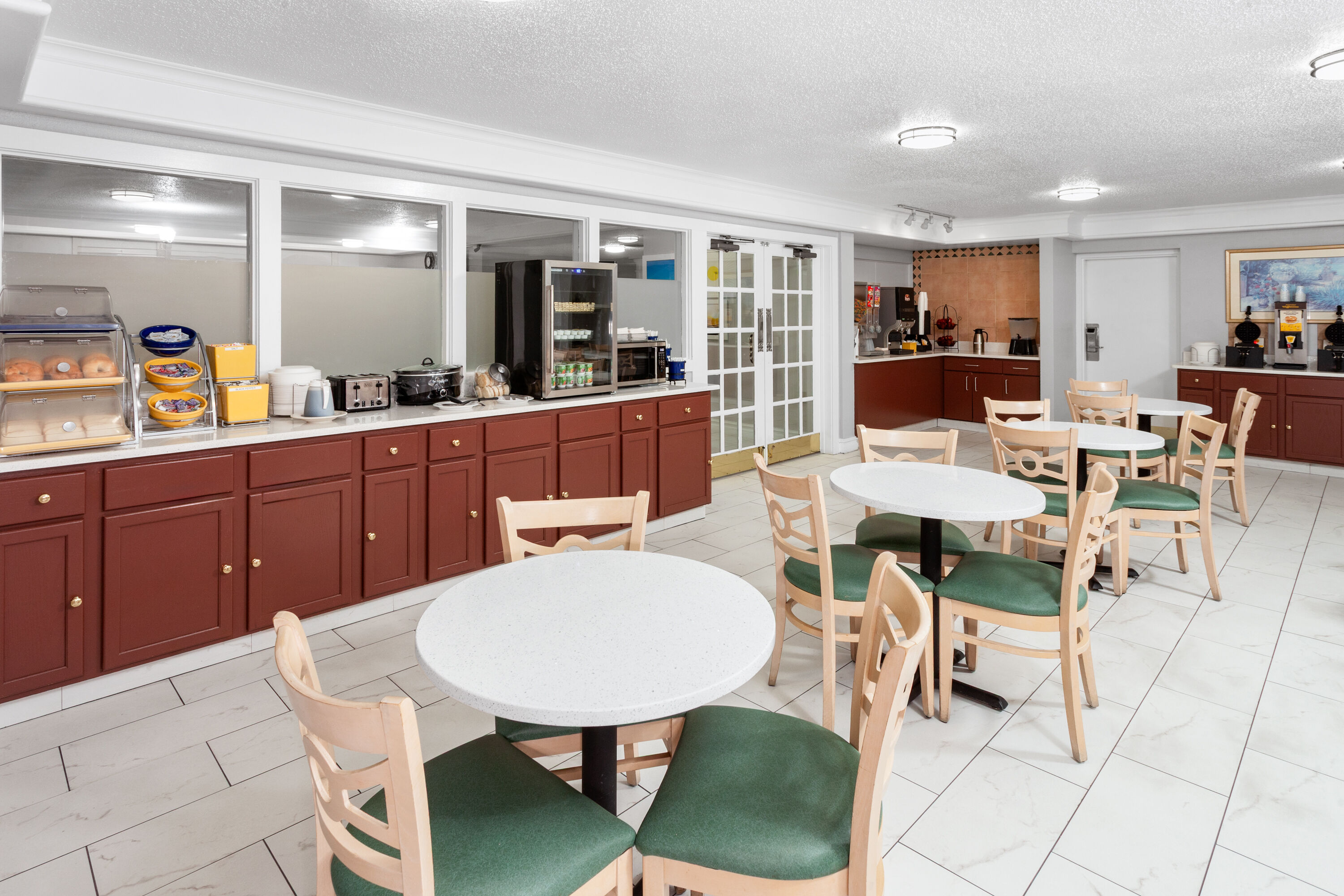 Free breakfast at Days Inn & Suites by Wyndham Arlington Heights in Arlington Heights, Illinois