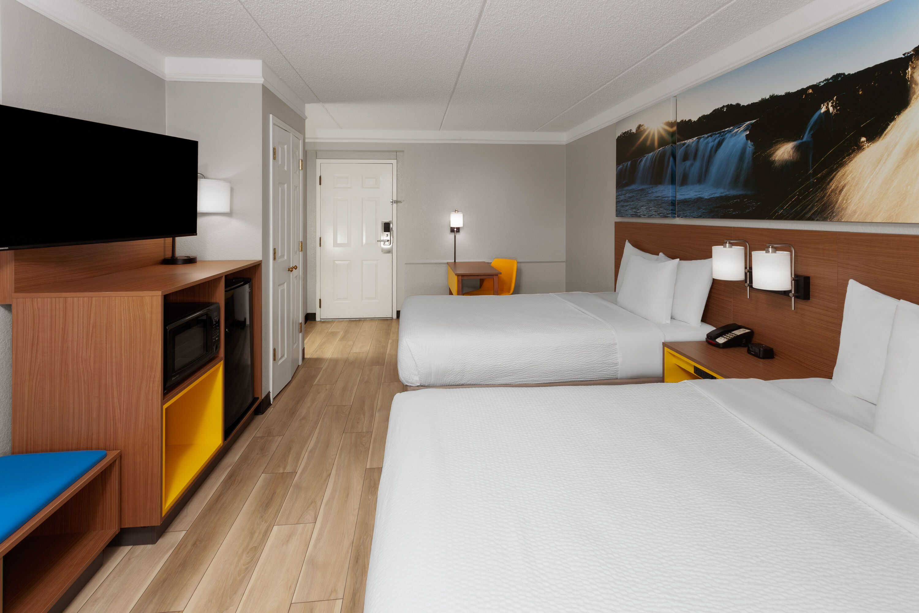 Guest room at the Days Inn & Suites by Wyndham Arlington Heights in Arlington Heights, Illinois