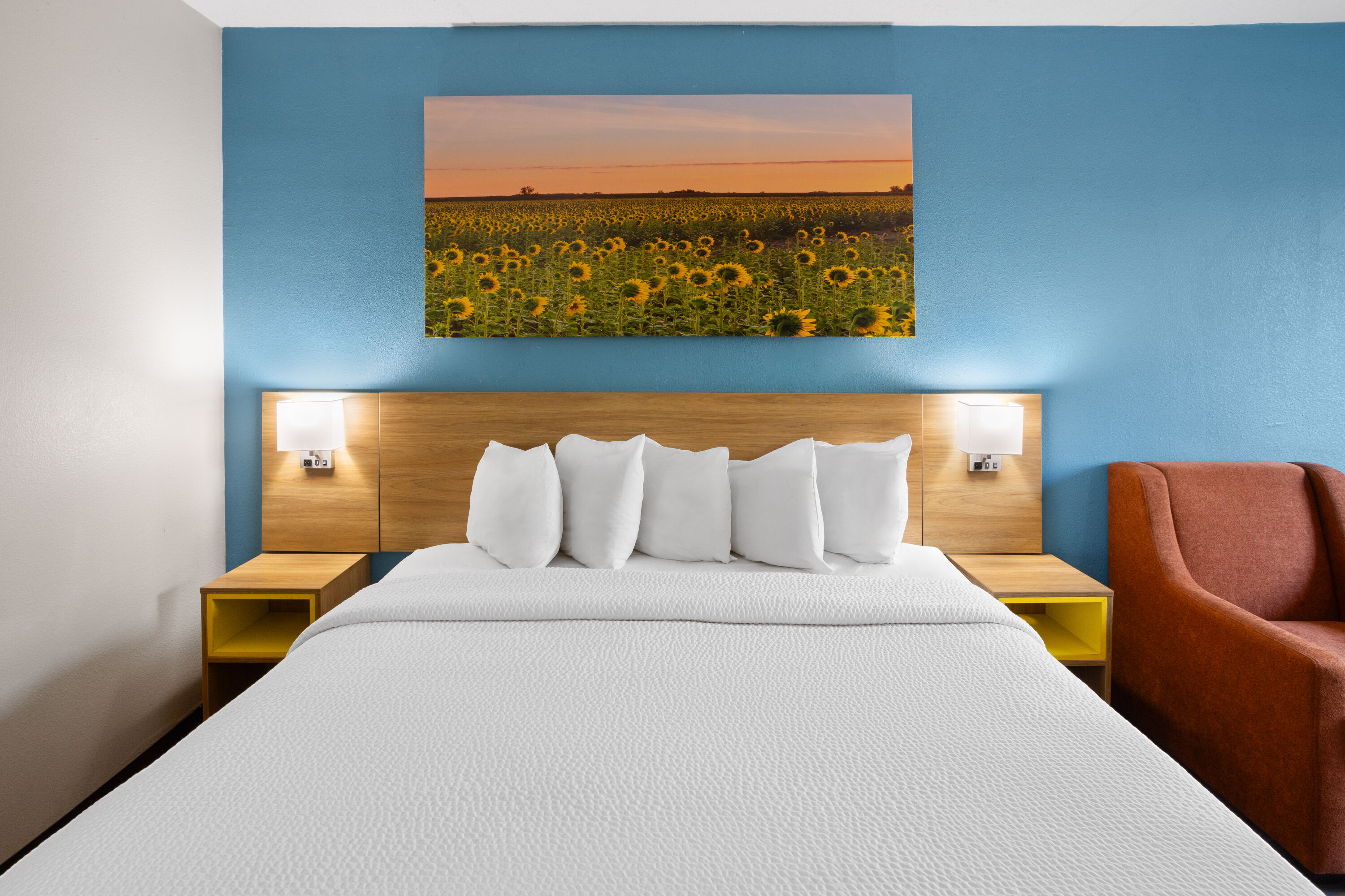 Guest room at the Days Inn & Suites by Wyndham Northwest Indianapolis in Indianapolis, Indiana