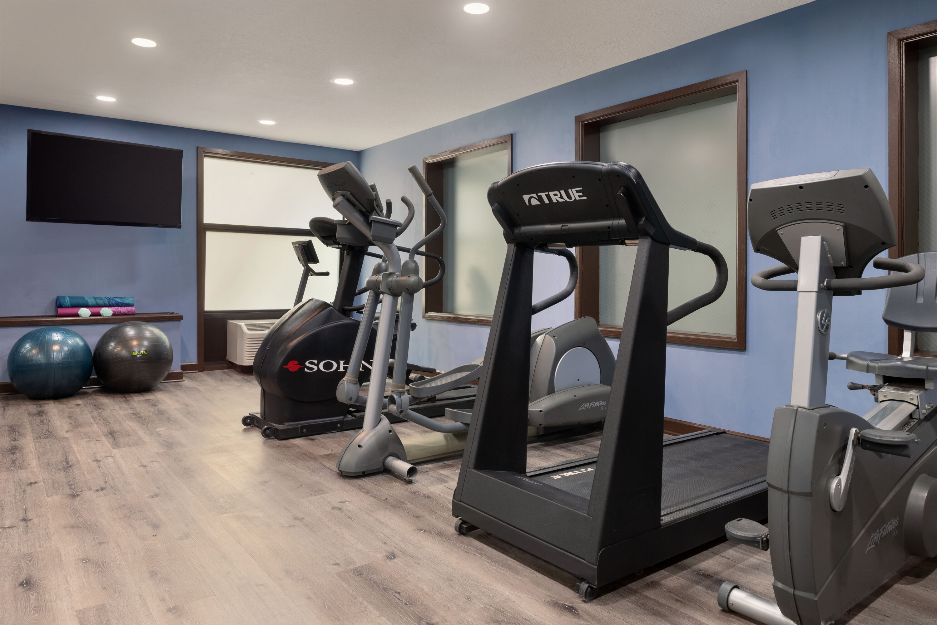 Fitness room at Days Inn & Suites by Wyndham Merrillville in Merrillville, Indiana