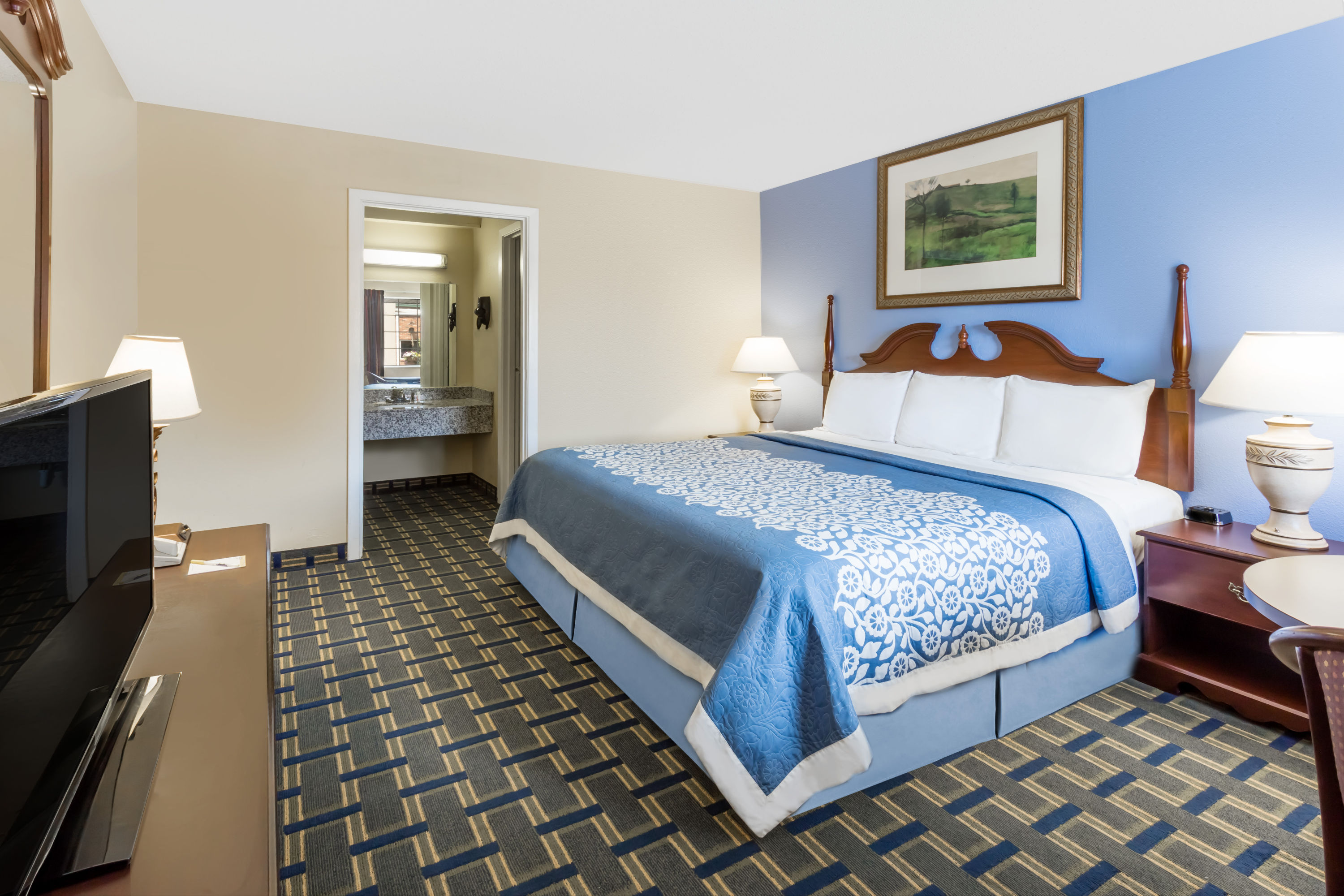 Guest room at the Days Inn by Wyndham Plymouth in Plymouth, Indiana
