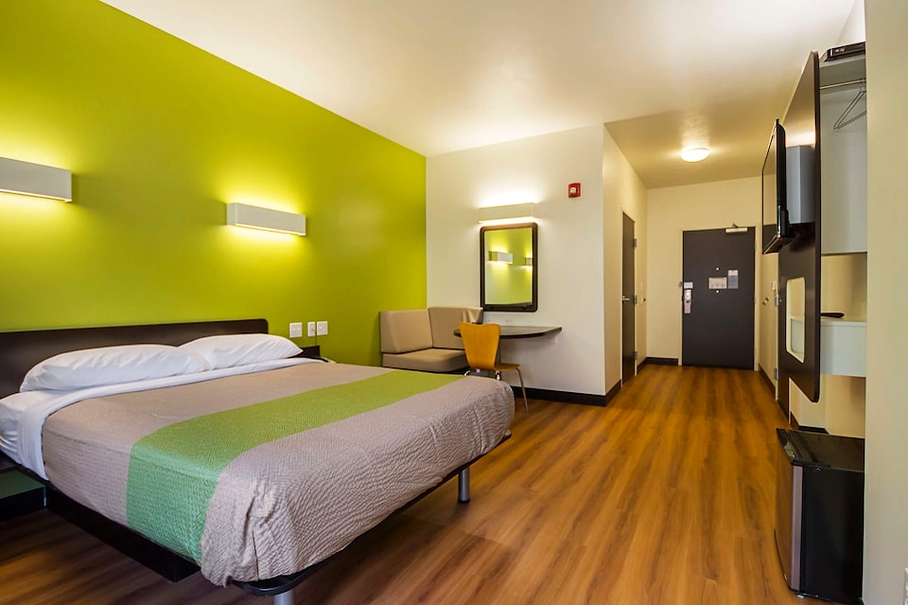 Guest room at the Days Inn by Wyndham South Bend/Notre Dame in South Bend, Indiana