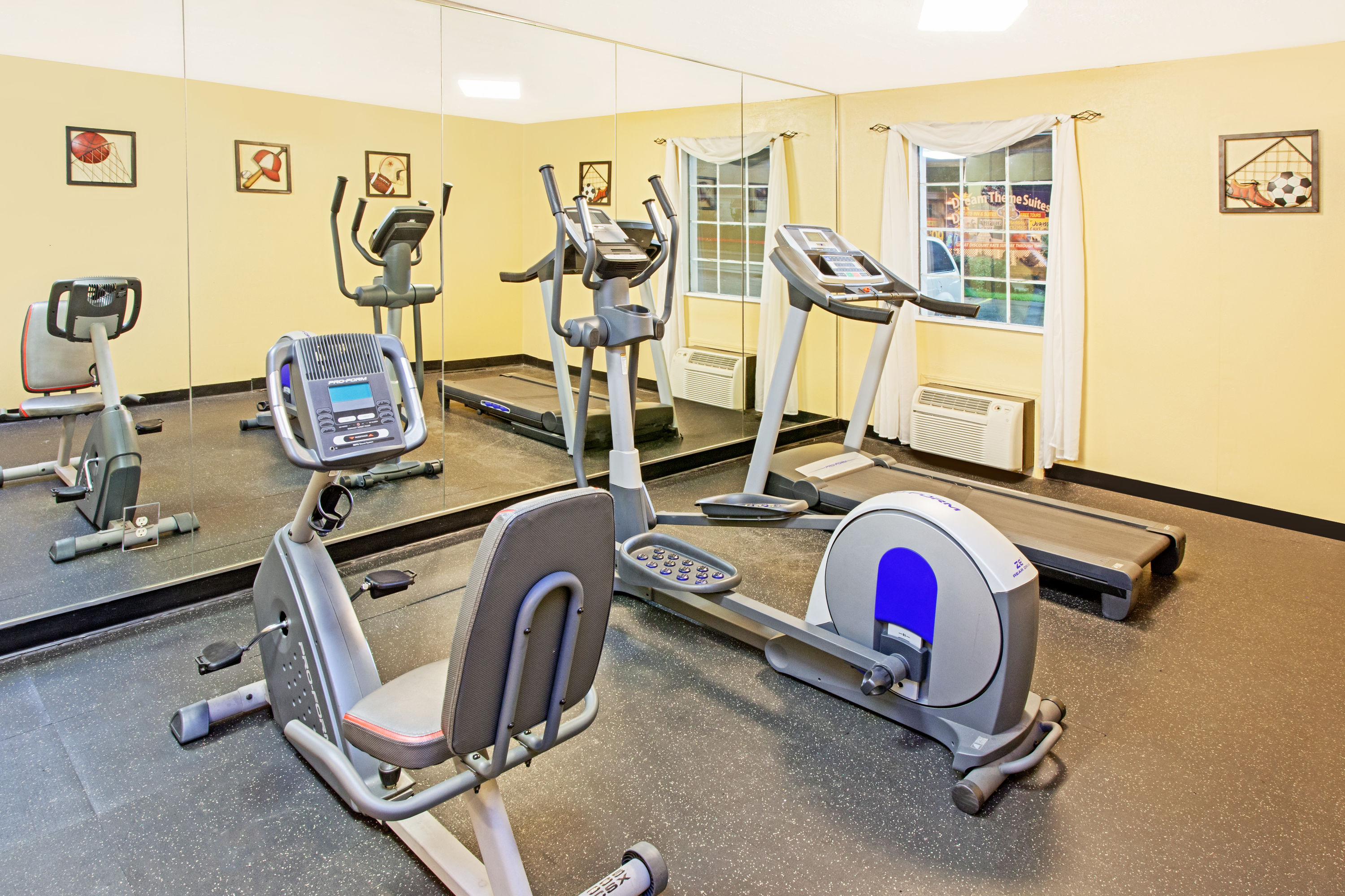 Fitness room at Days Inn & Suites by Wyndham Terre Haute in Terre Haute, Indiana