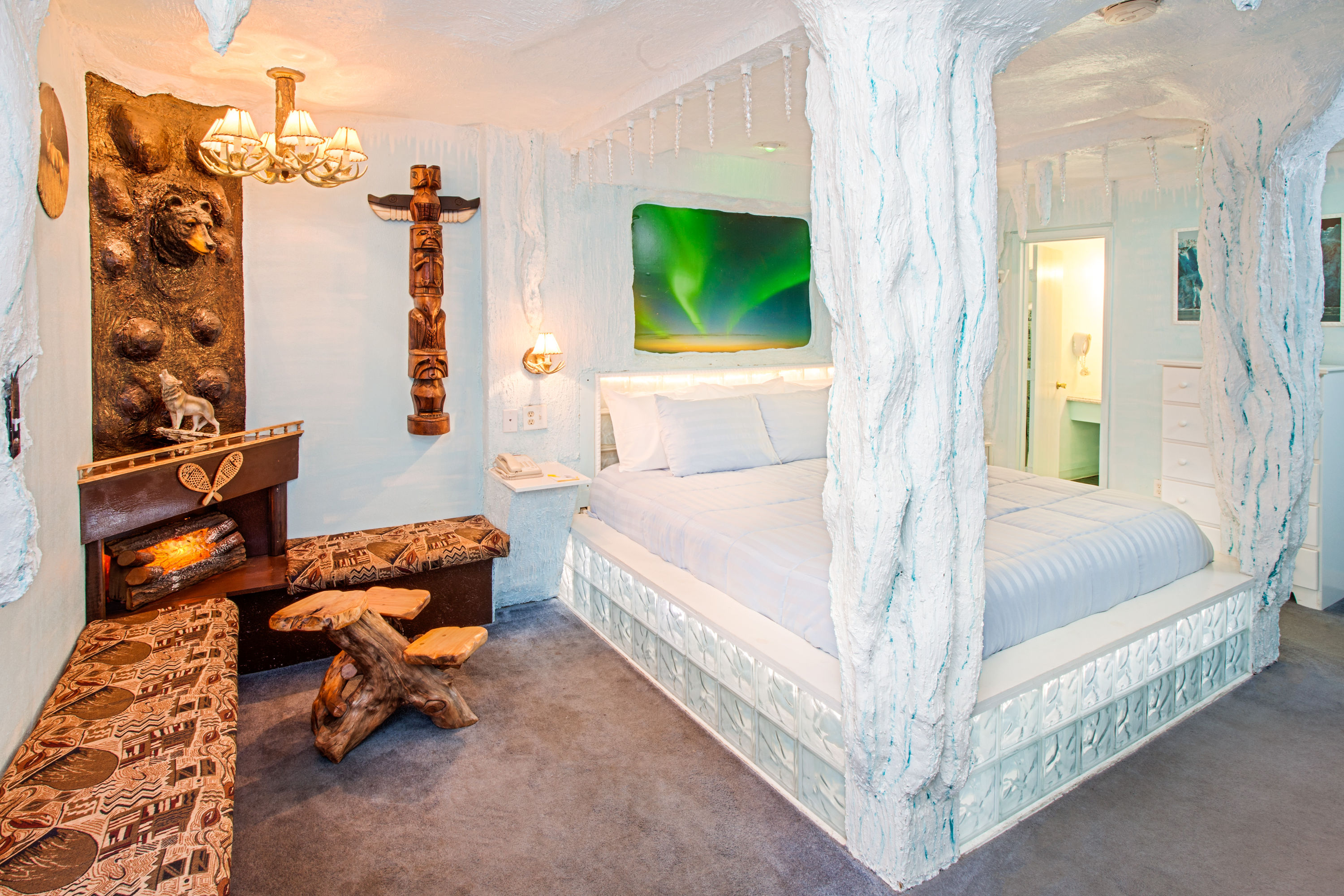 Guest room at the Days Inn & Suites by Wyndham Terre Haute in Terre Haute, Indiana