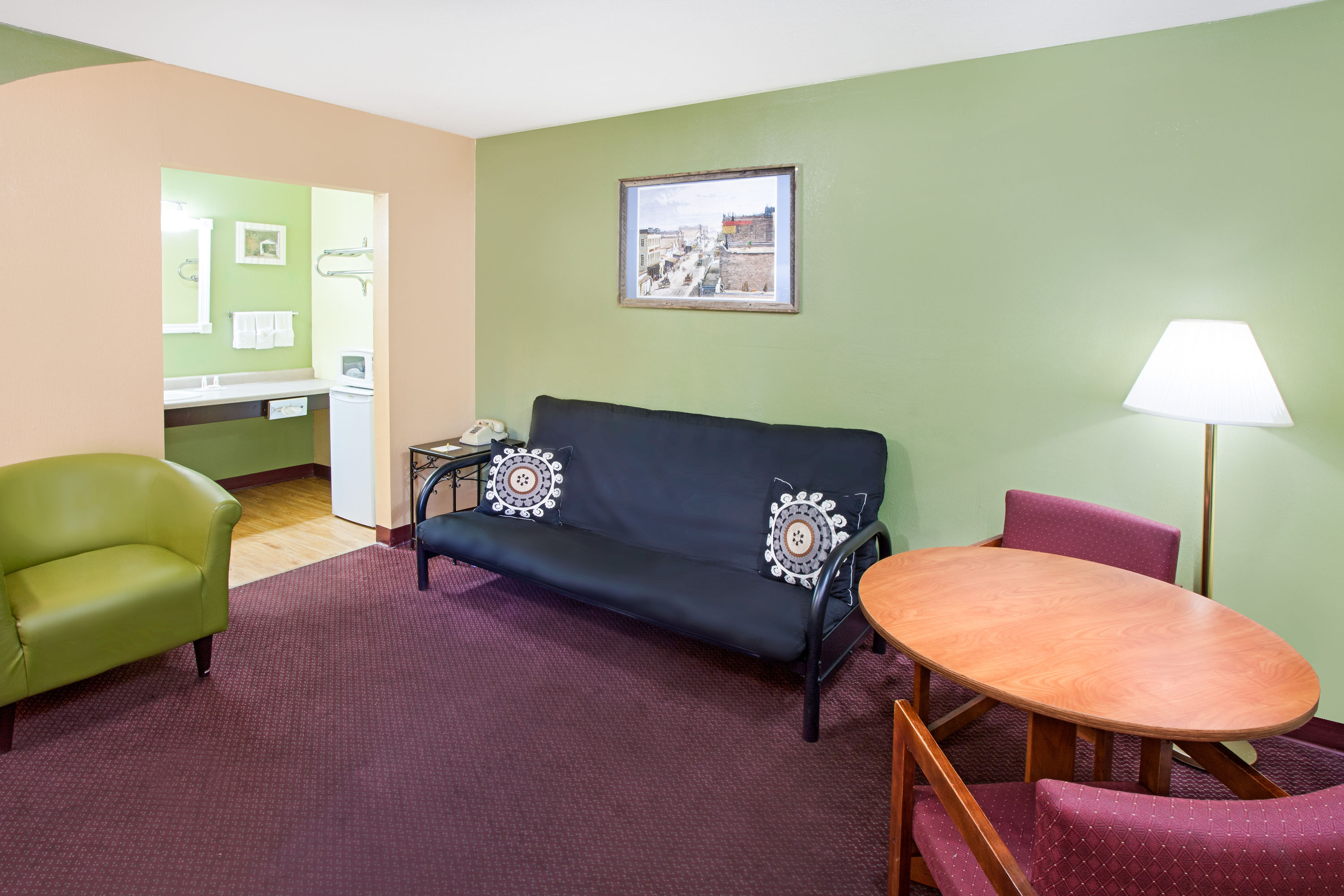 Guest room feature at the Days Inn & Suites by Wyndham Terre Haute in Terre Haute, Indiana