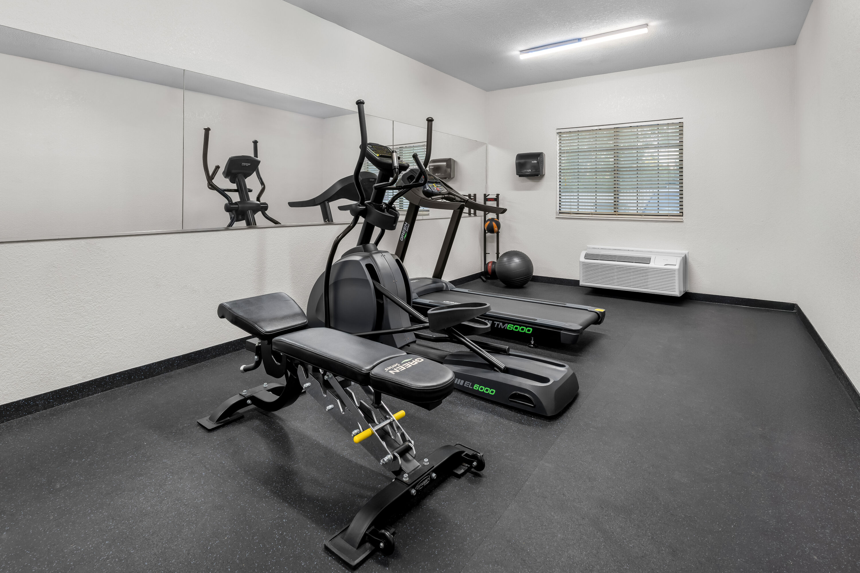 Fitness room at Days Inn by Wyndham near Kansas Speedway in Kansas City, Kansas