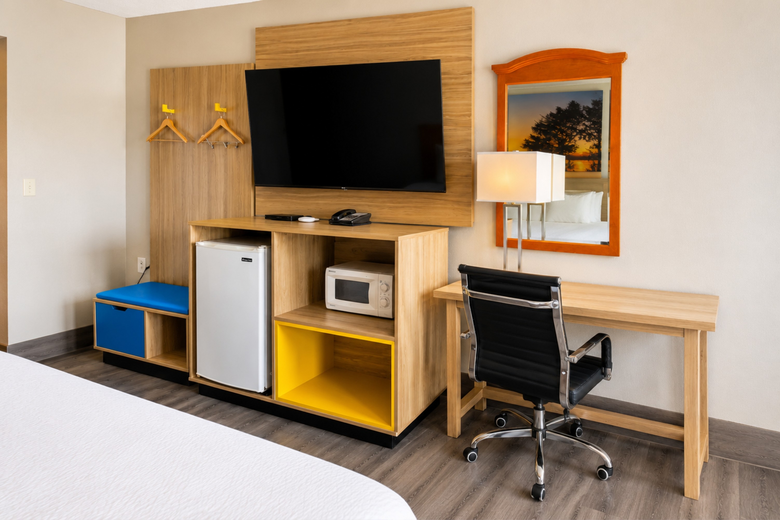Guest room feature at the Days Inn by Wyndham KU Lawrence in Lawrence, Kansas