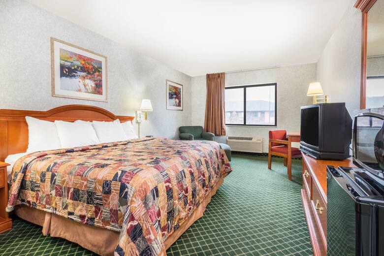 Guest room at the Days Inn Topeka in Topeka, Kansas