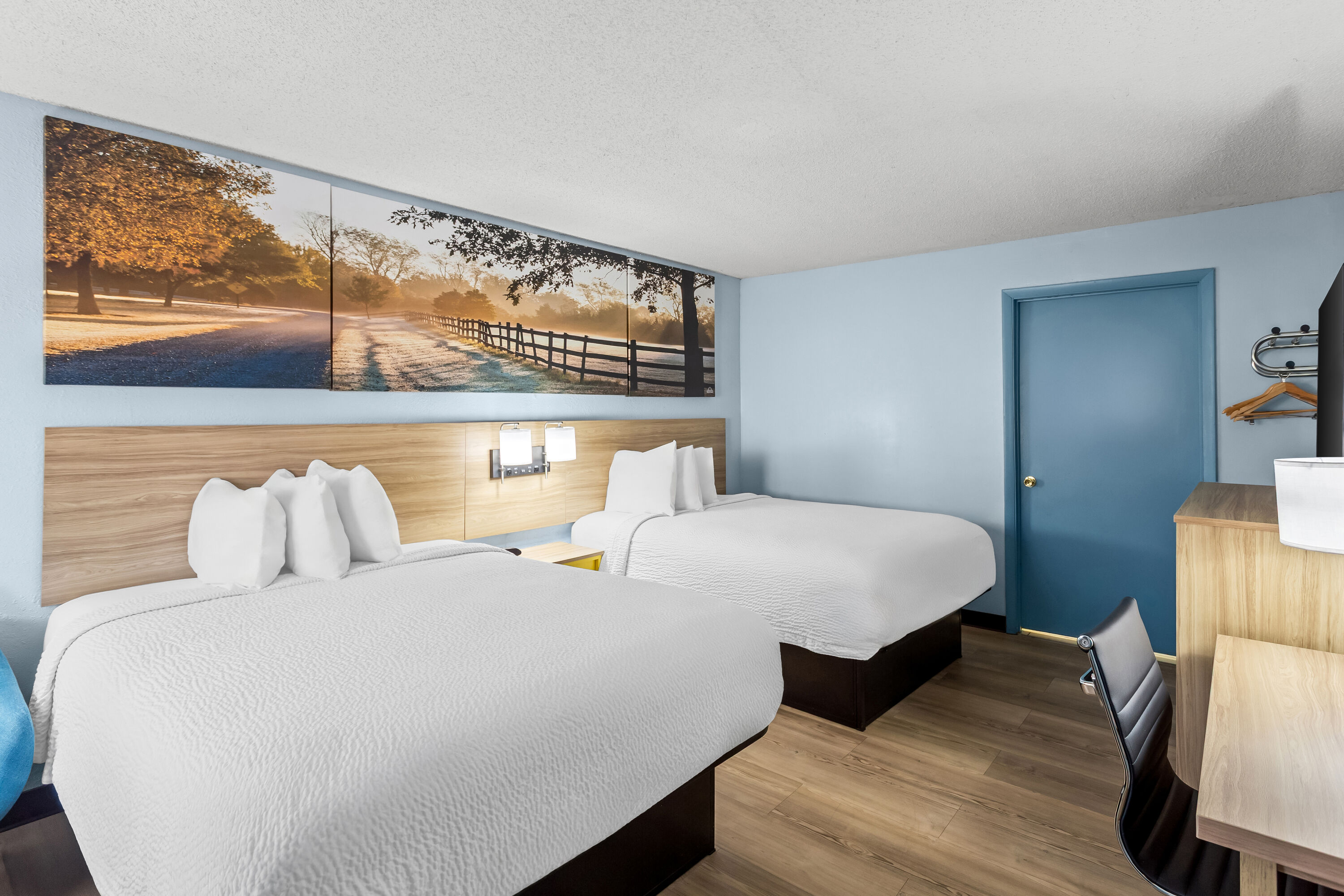 Double bed guest room at the Days Inn by Wyndham Paintsville in Paintsville, Kentucky