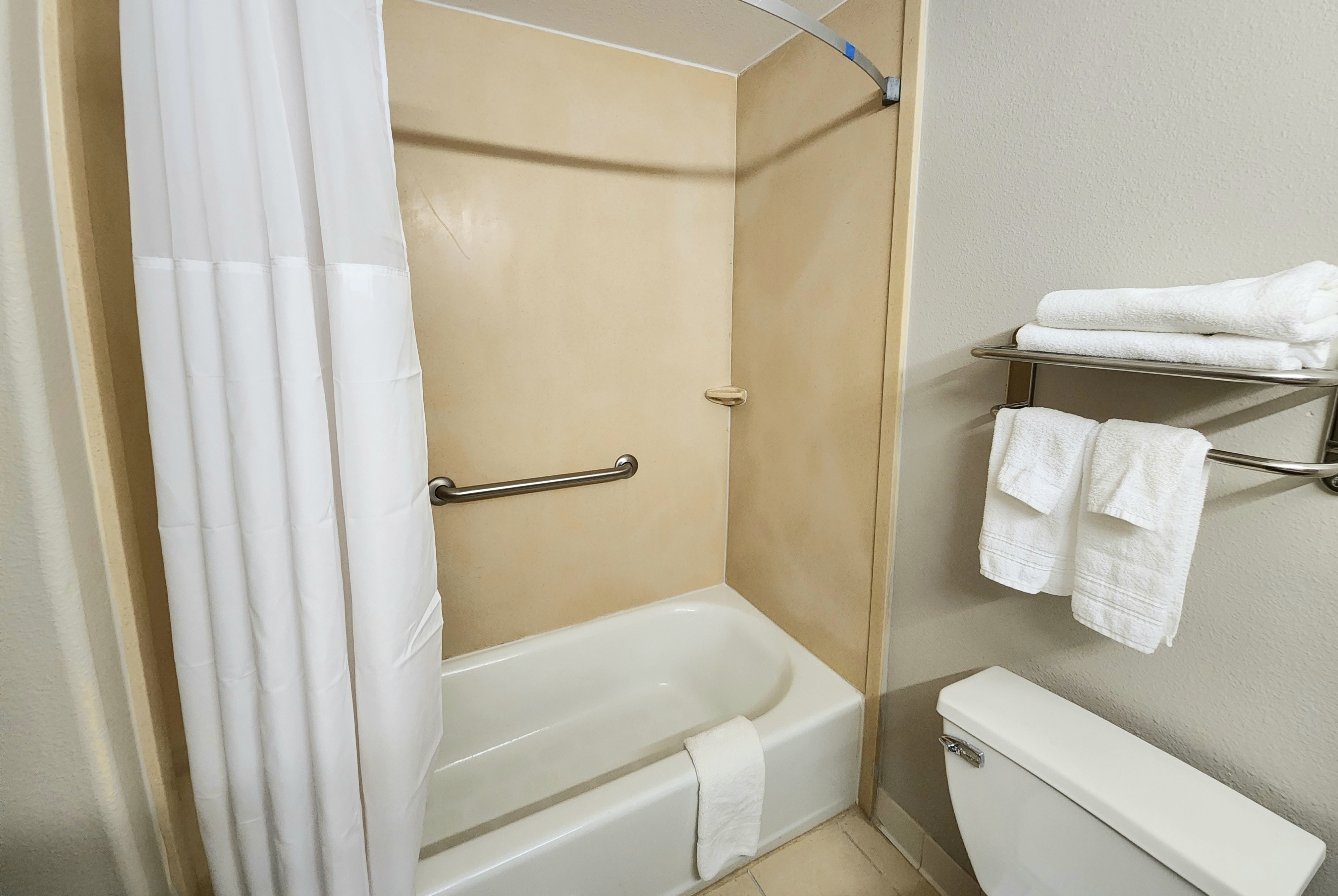 Guest room bath at the Days Inn by Wyndham LaPlace- New Orleans in LaPlace, Louisiana