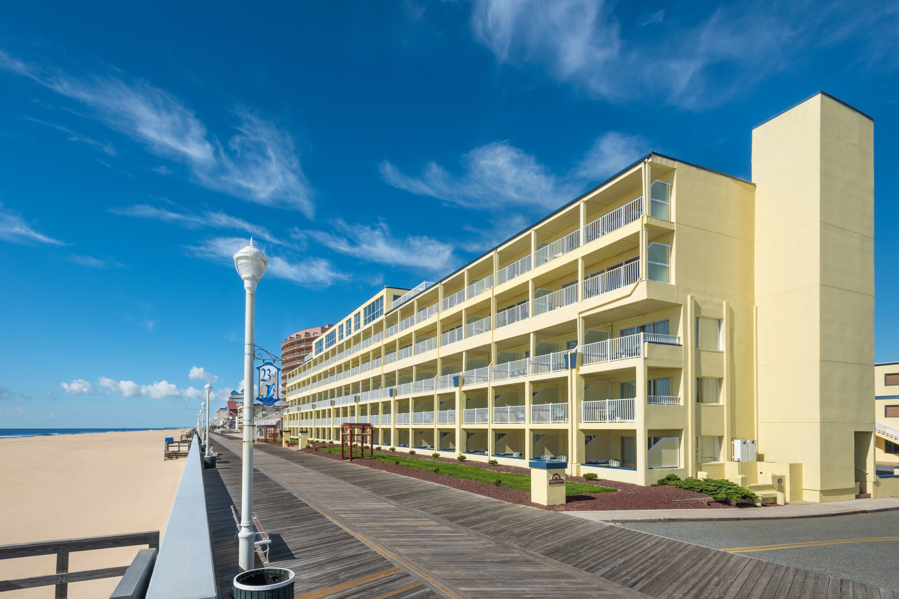 Exterior Day Image of Days Inn by Wyndham Ocean City Oceanfront hotel in Ocean City, Maryland