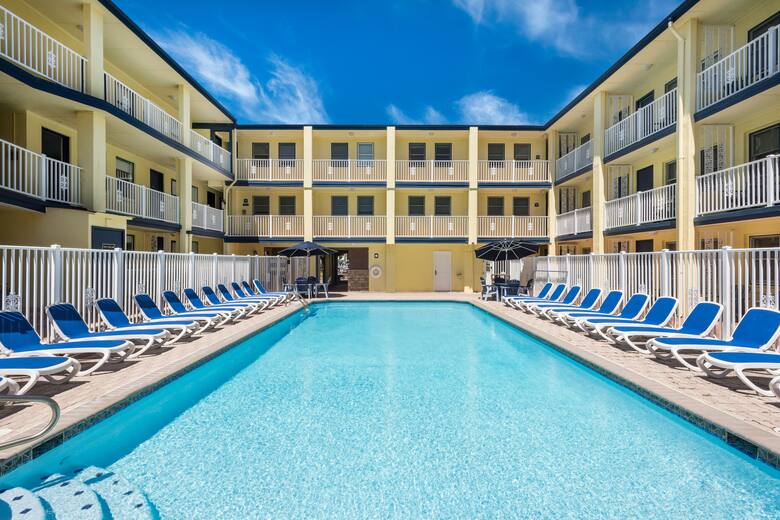 Pool at the Days Inn Ocean City Oceanfront in Ocean City, Maryland