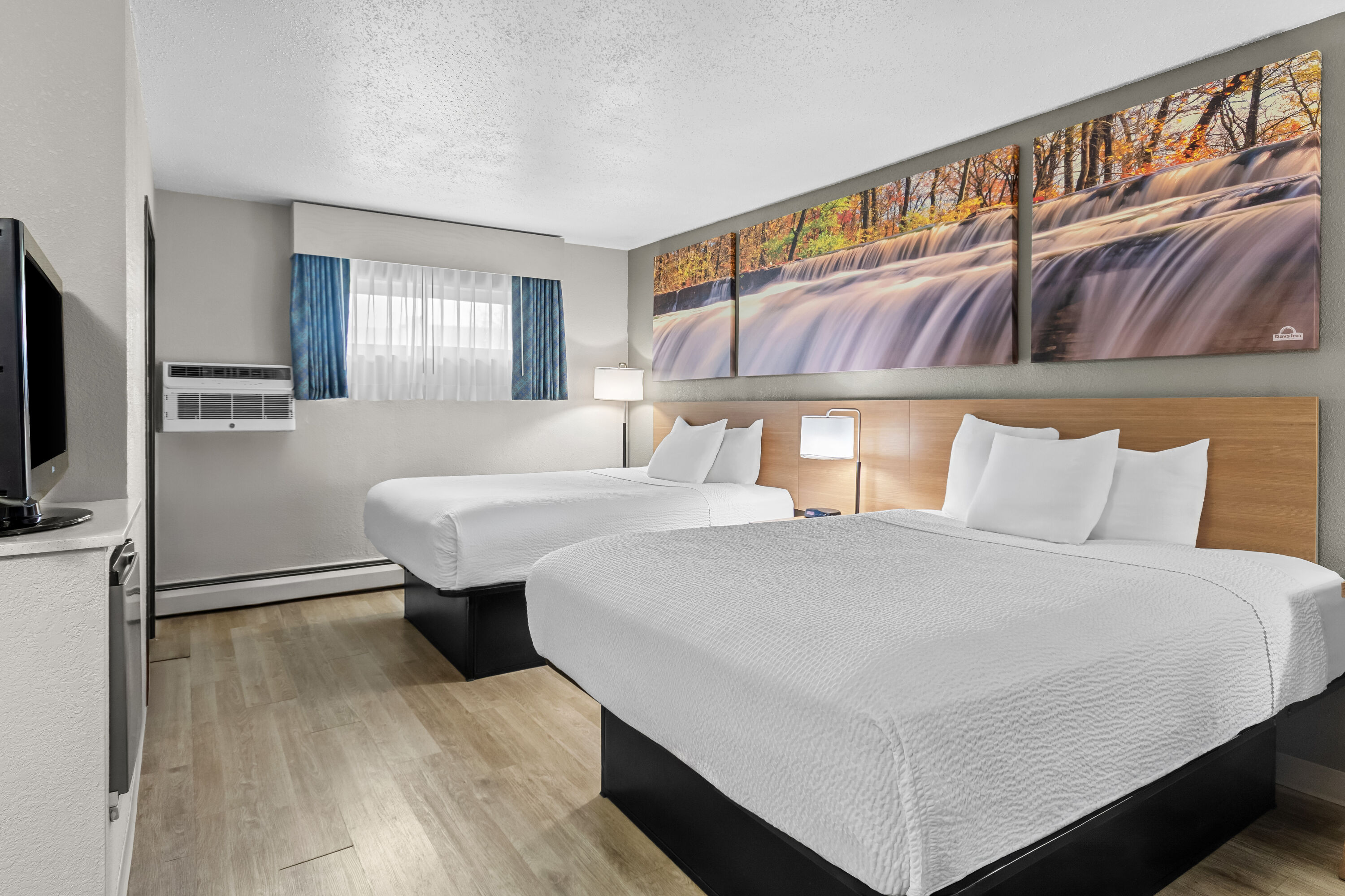 Double bed guest room at the Days Inn by Wyndham Alpena in Alpena, Michigan