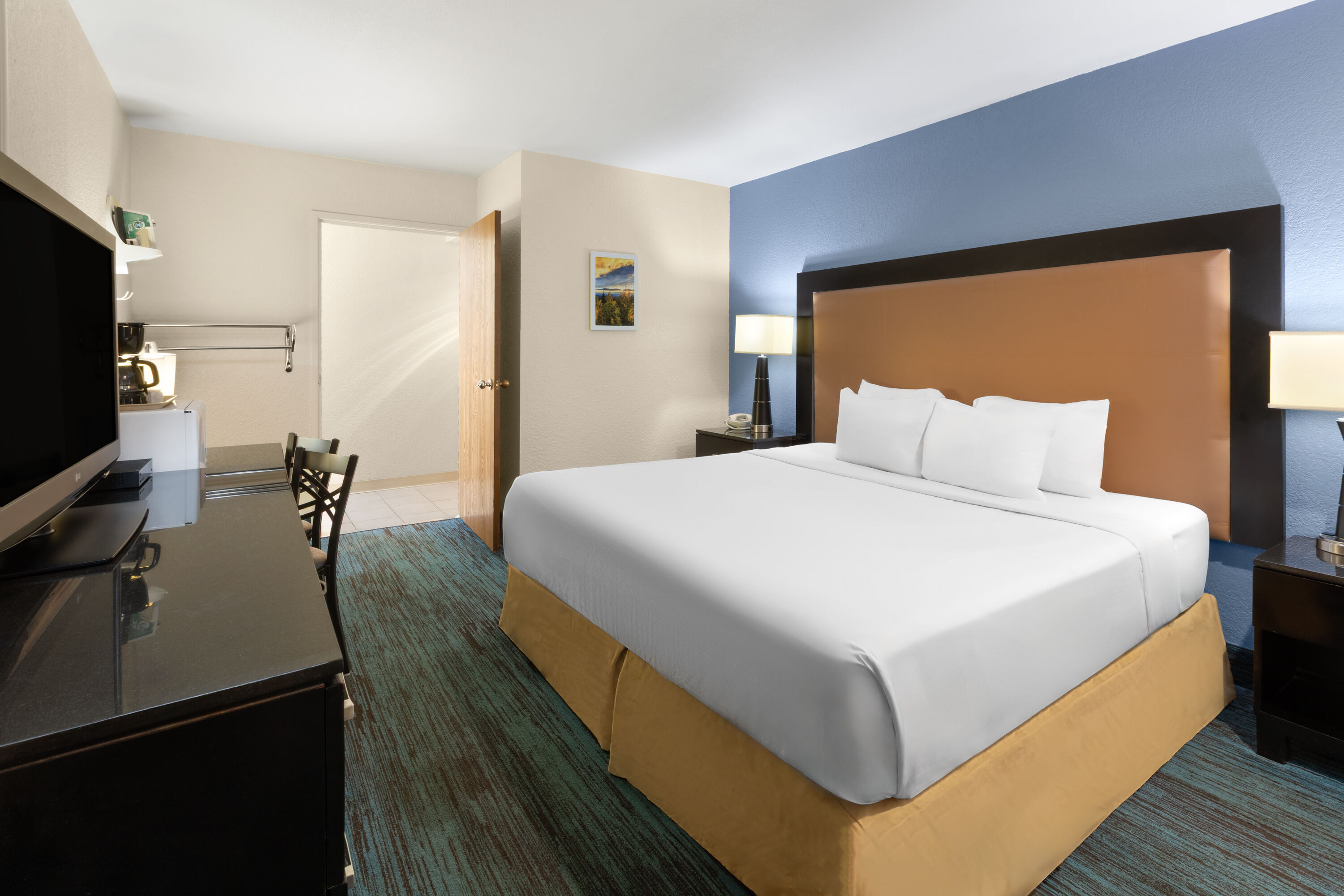 Guest room at the Days Inn by Wyndham Mackinaw City/Bridgeview Area in Mackinaw City, Michigan