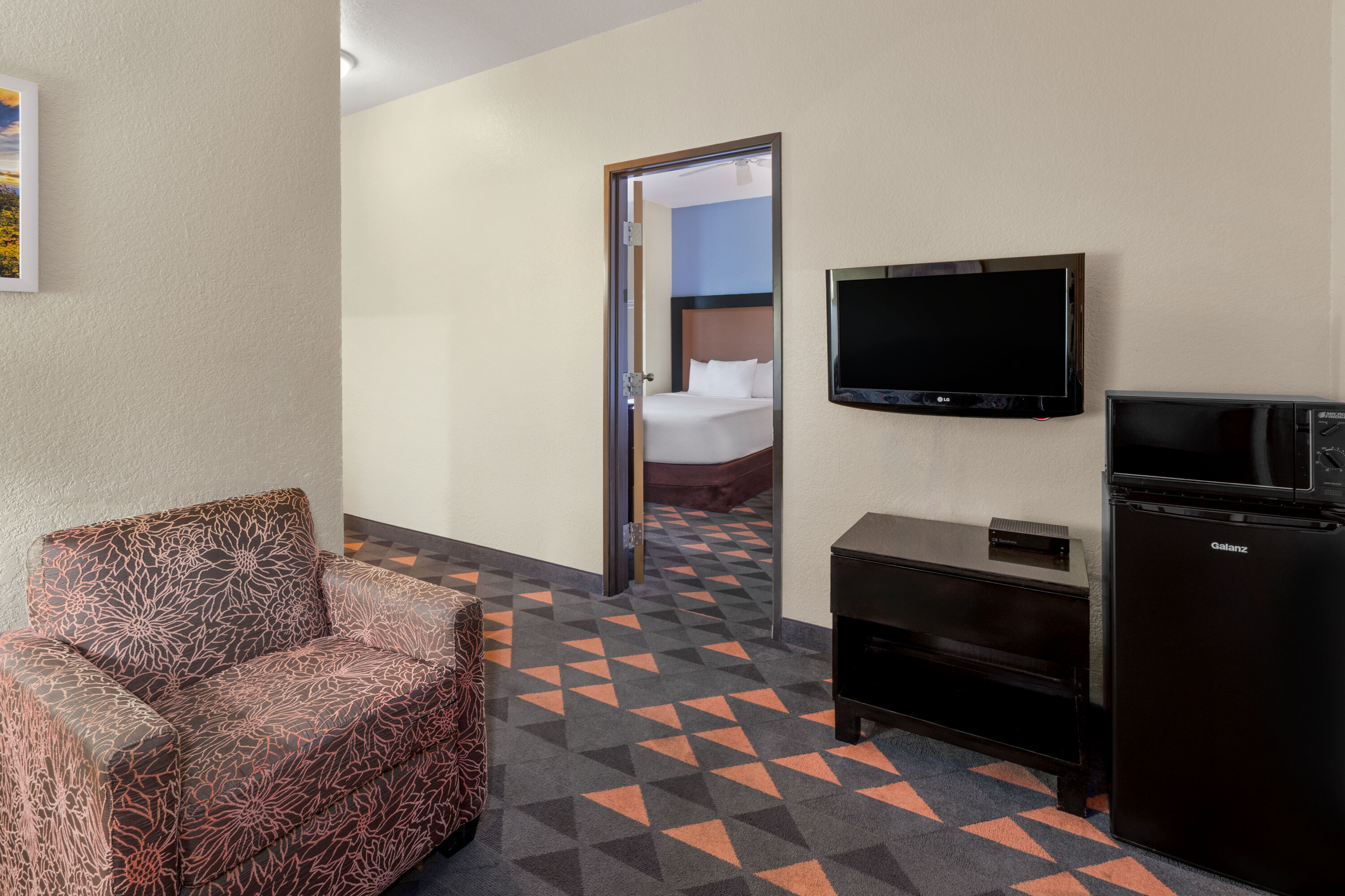 Guest room at the Days Inn by Wyndham Mackinaw City/Bridgeview Area in Mackinaw City, Michigan