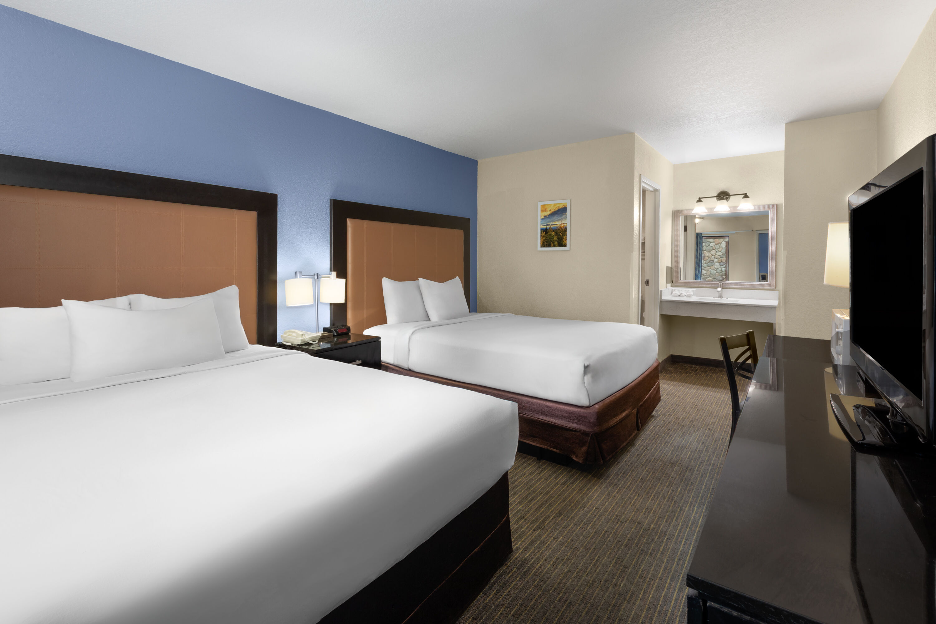 Guest room at the Days Inn by Wyndham Mackinaw City/Bridgeview Area in Mackinaw City, Michigan