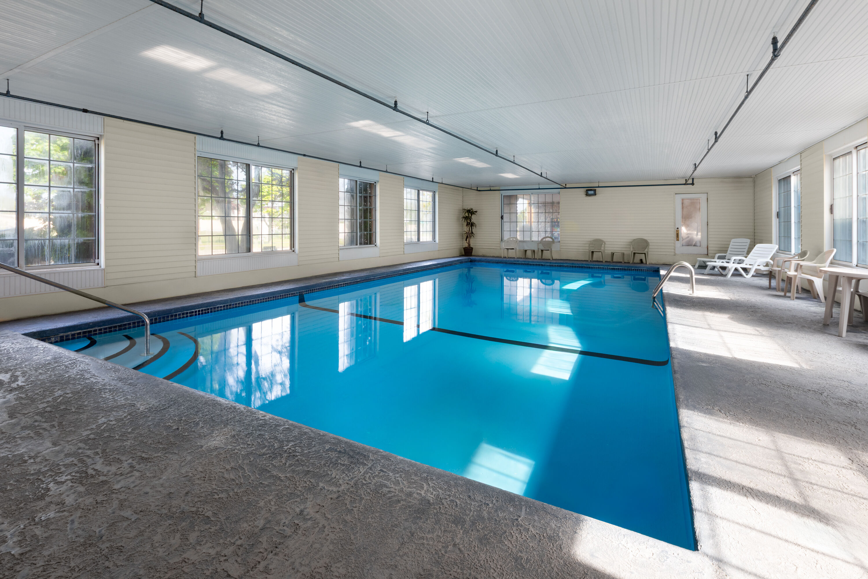 Indoor pool at the Days Inn by Wyndham Mackinaw City/Bridgeview Area in Mackinaw City, Michigan