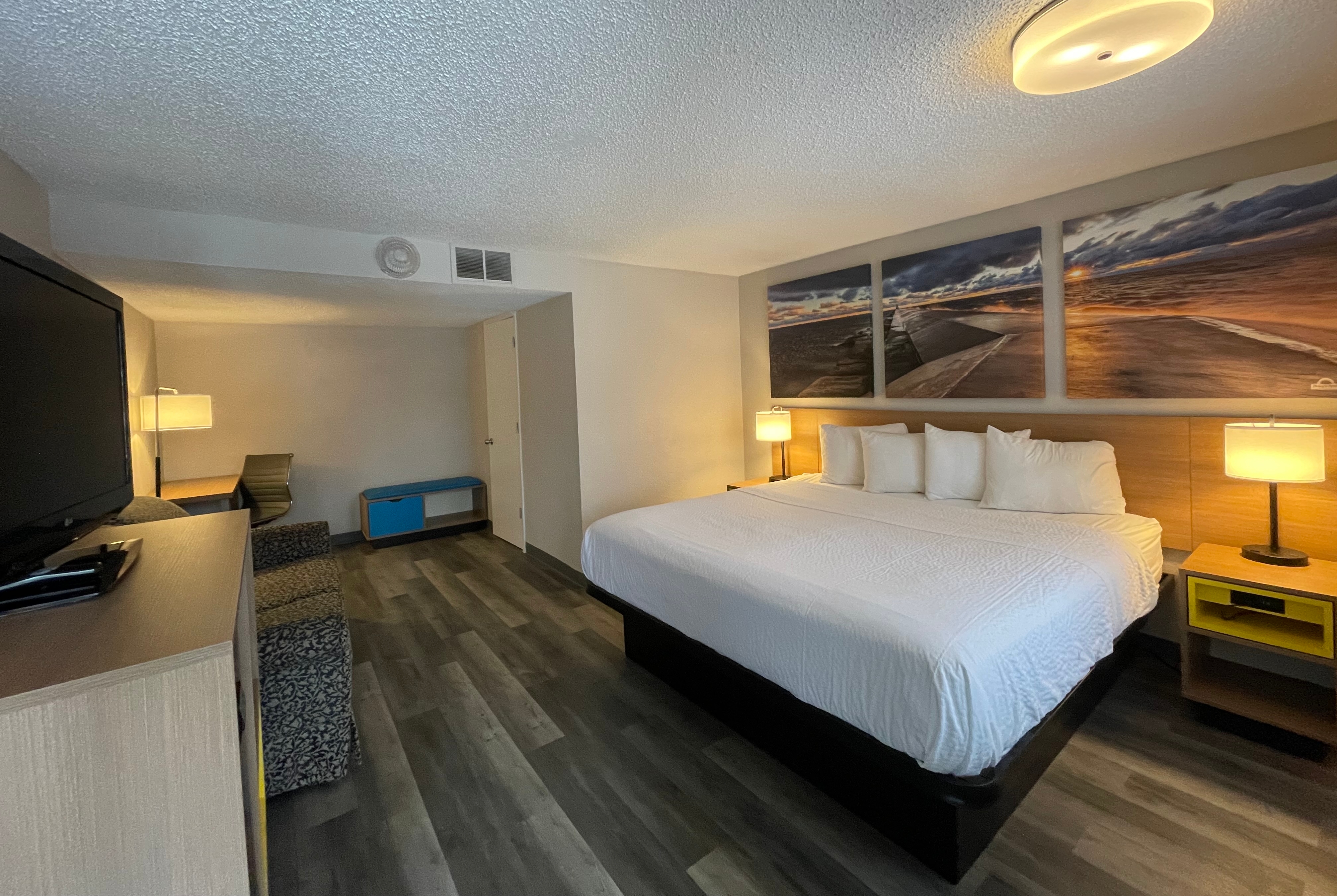 Guest room at the Days Inn & Suites by Wyndham Port Huron in Port Huron, Michigan