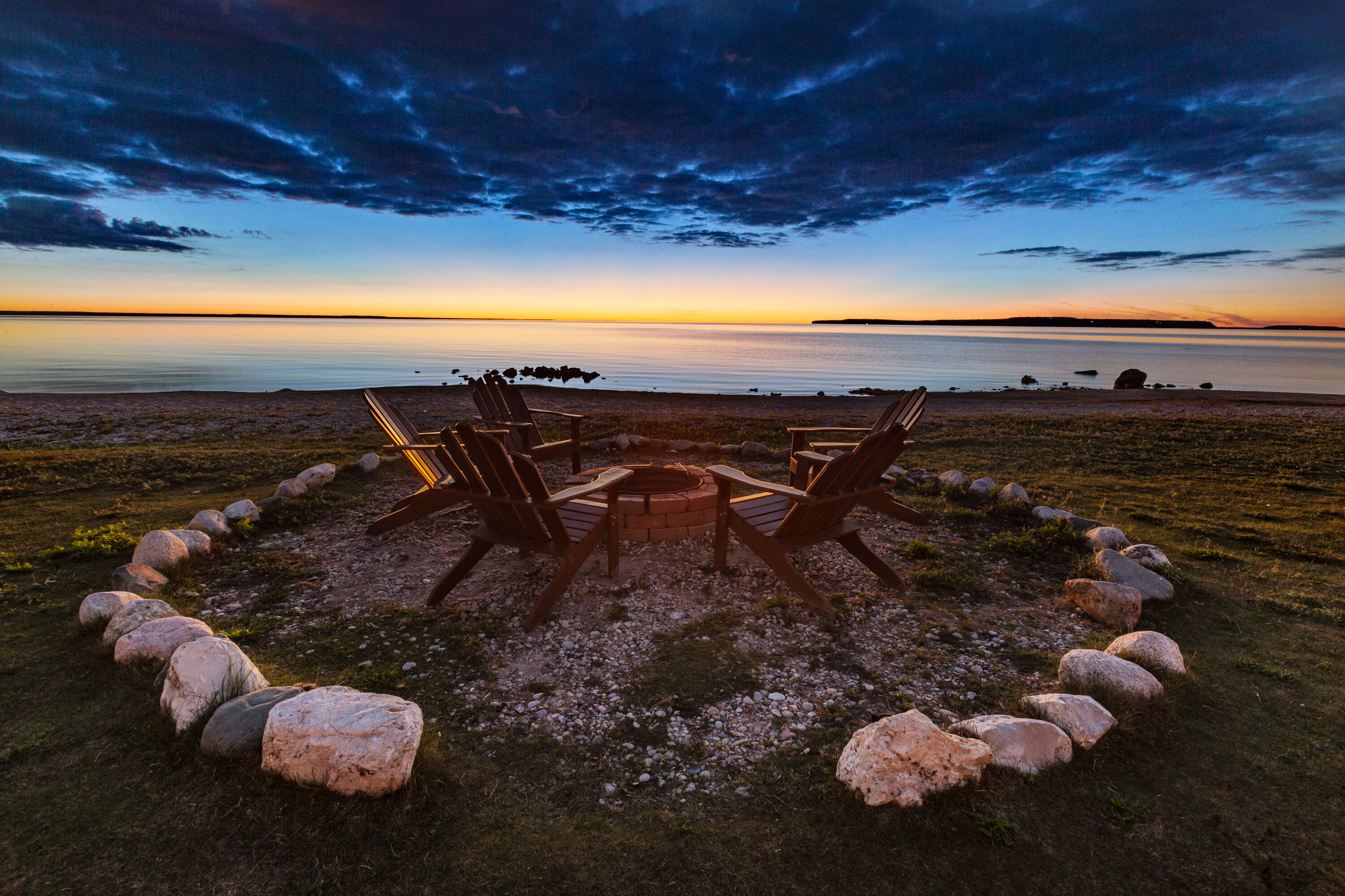 Firepit at Days Inn & Suites by Wyndham St. Ignace Lakefront in St Ignace, Michigan