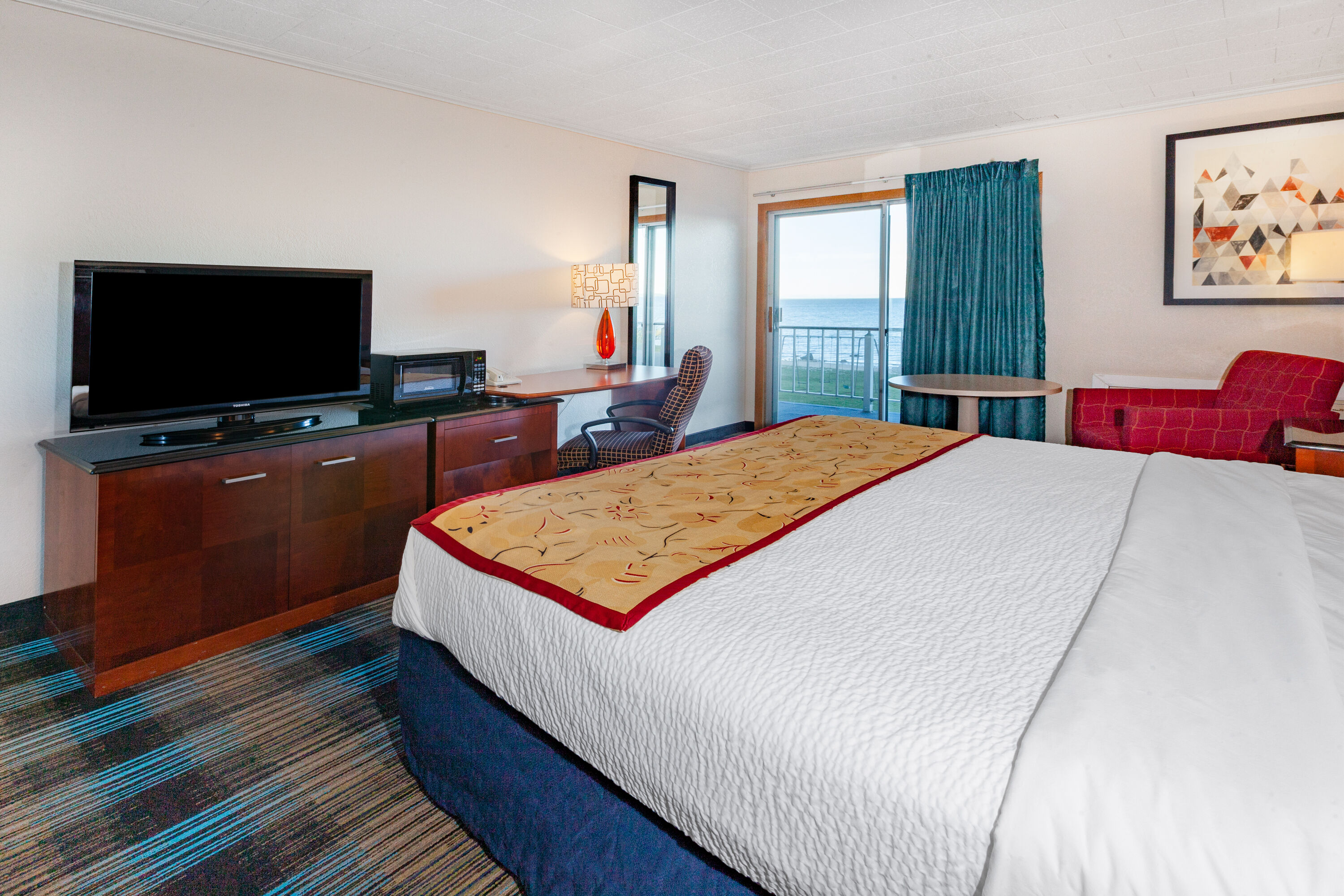 Guest room at the Days Inn & Suites by Wyndham St. Ignace Lakefront in St Ignace, Michigan