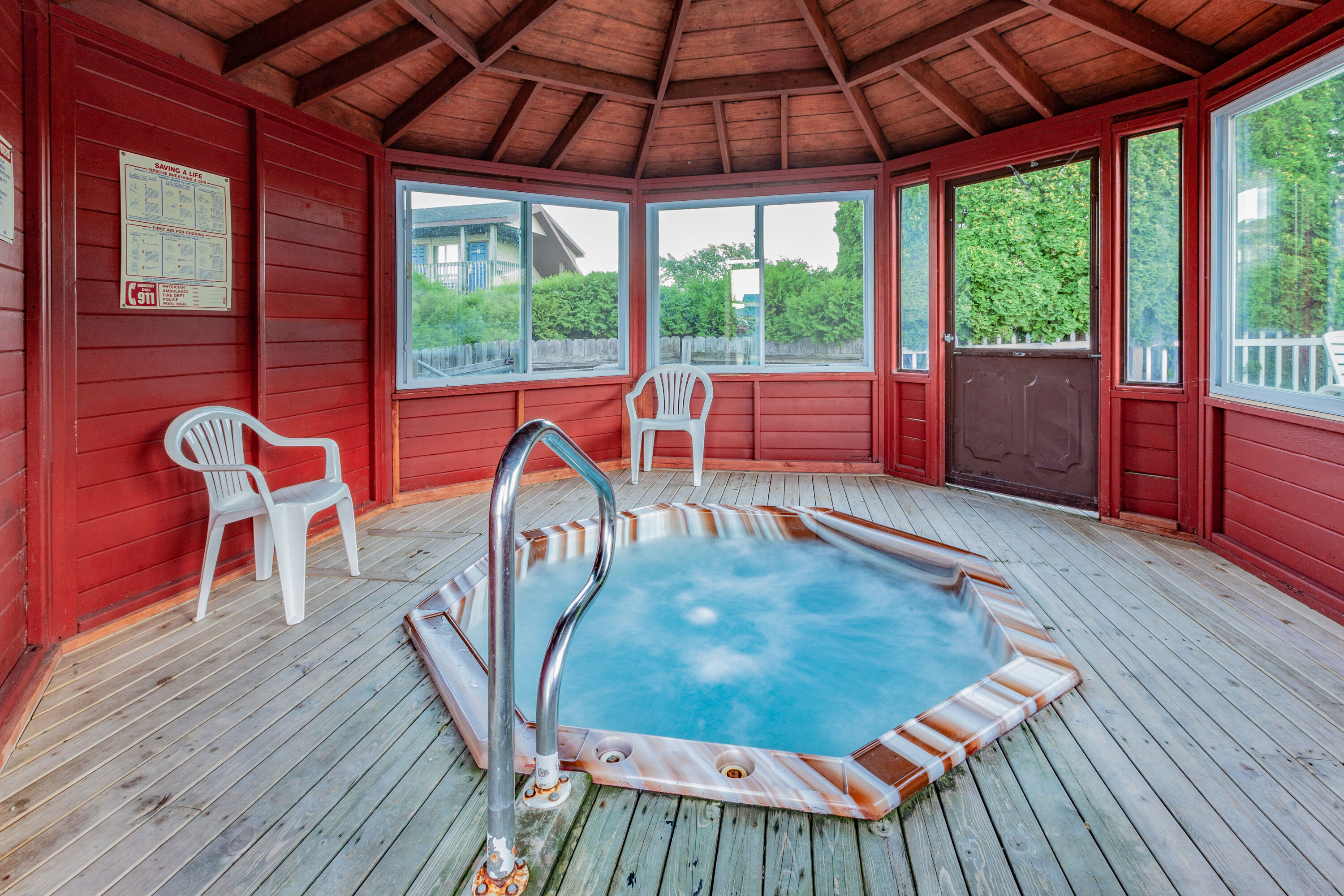 Hot tub at the Days Inn & Suites by Wyndham St. Ignace Lakefront in St Ignace, Michigan