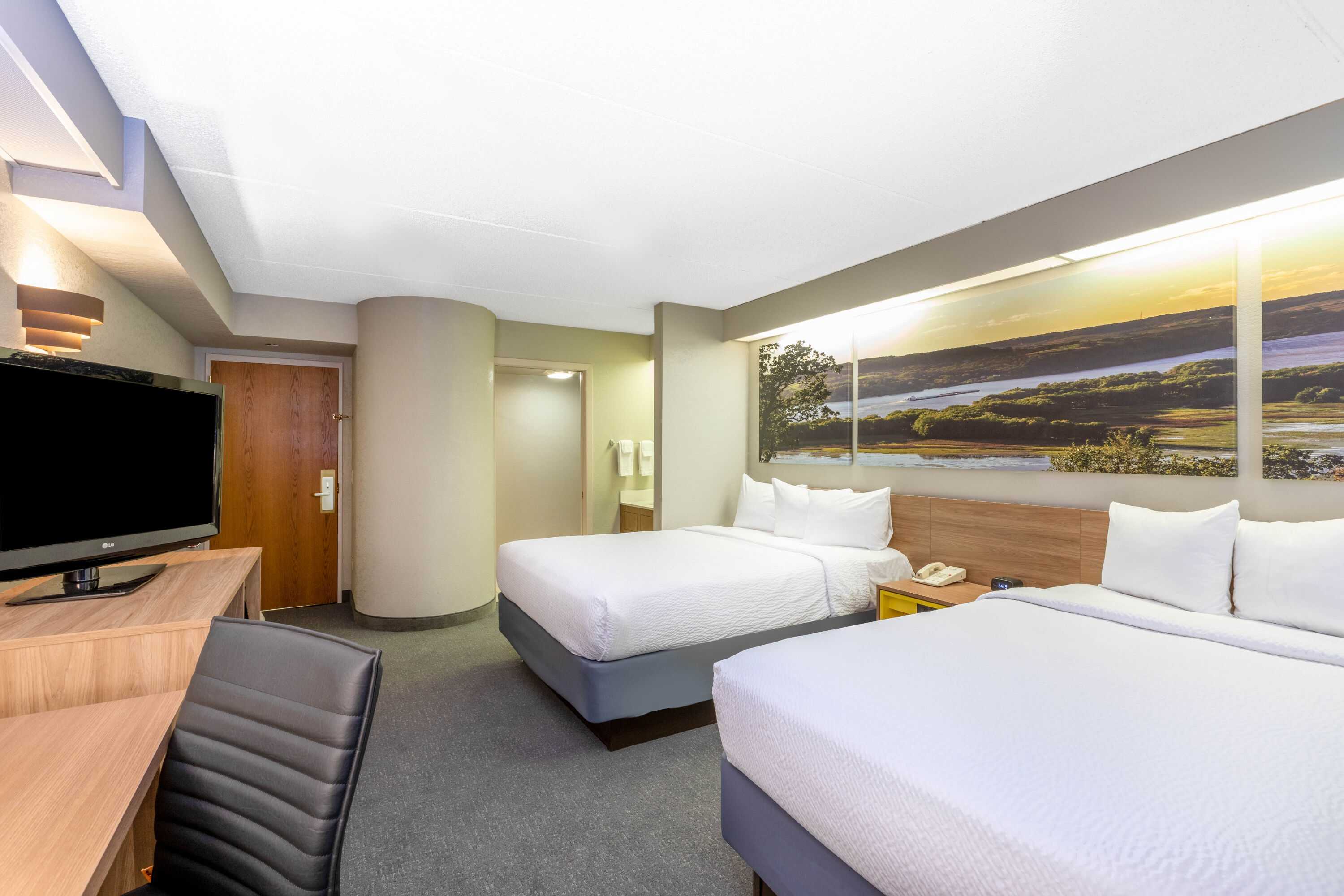 Guest room at the Days Inn by Wyndham Eagan Minnesota Near Mall of America in Eagan, Minnesota