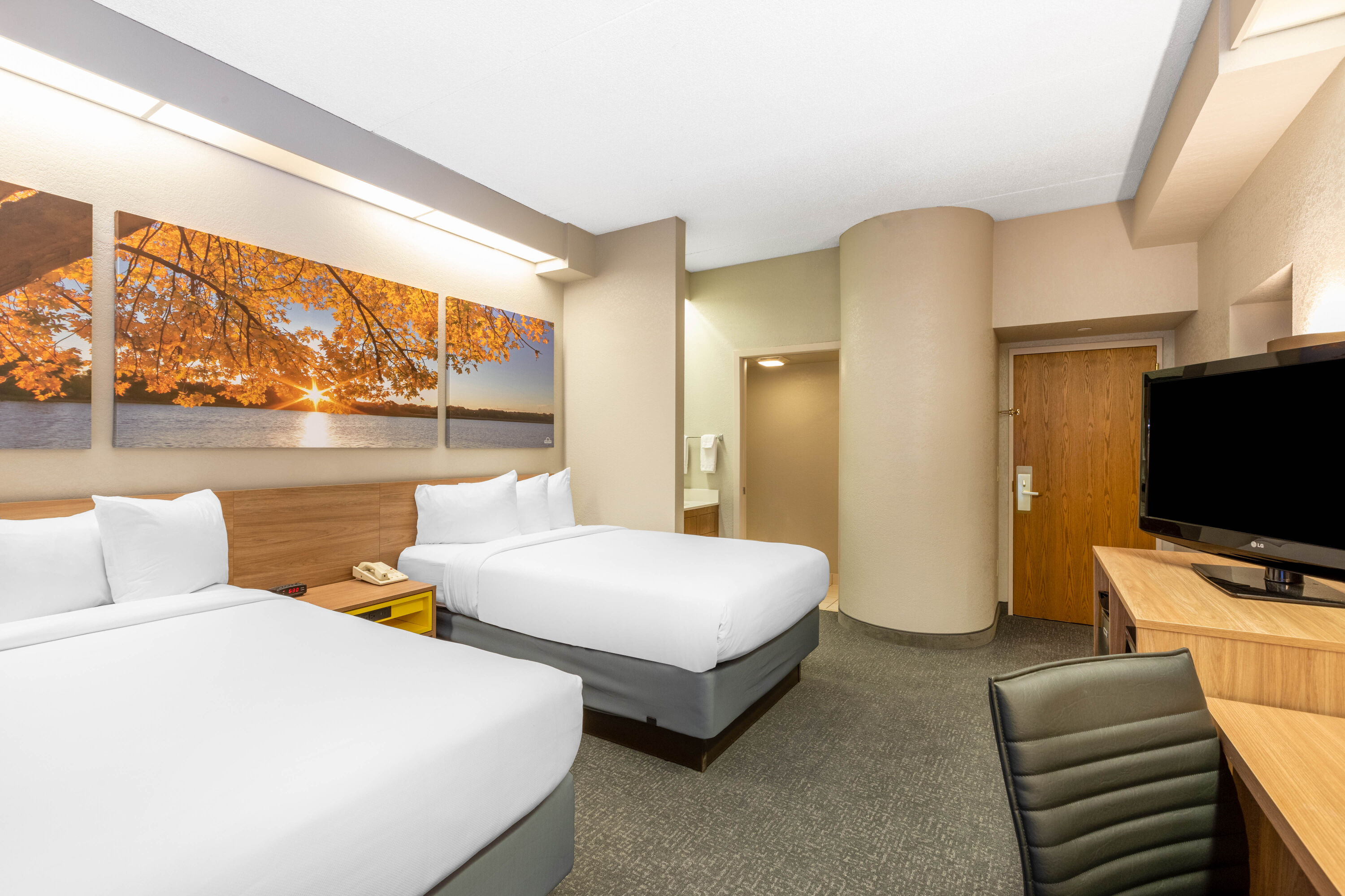 Guest room at the Days Inn by Wyndham Eagan Minnesota Near Mall of America in Eagan, Minnesota