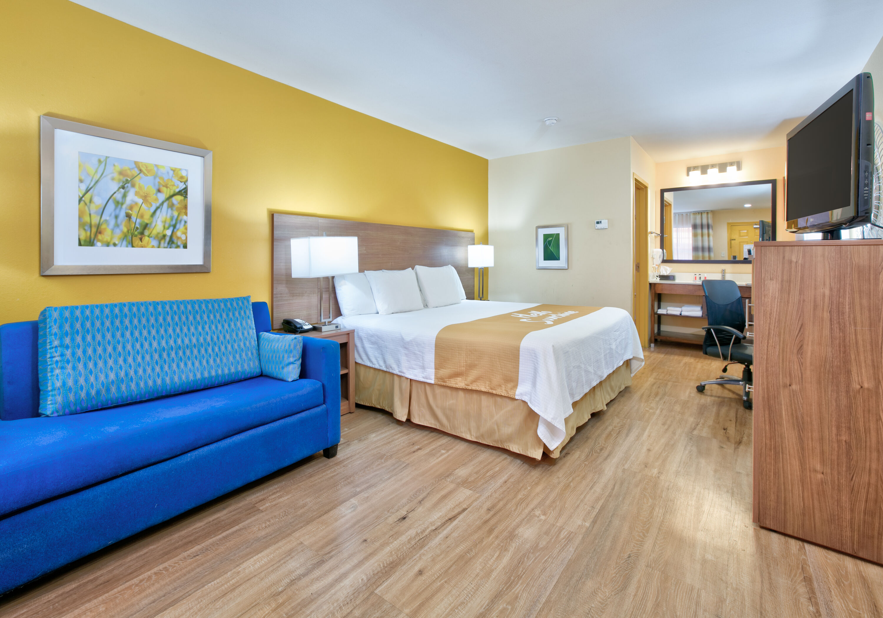 Guest room at the Days Inn by Wyndham Batesville in Batesville, Mississippi