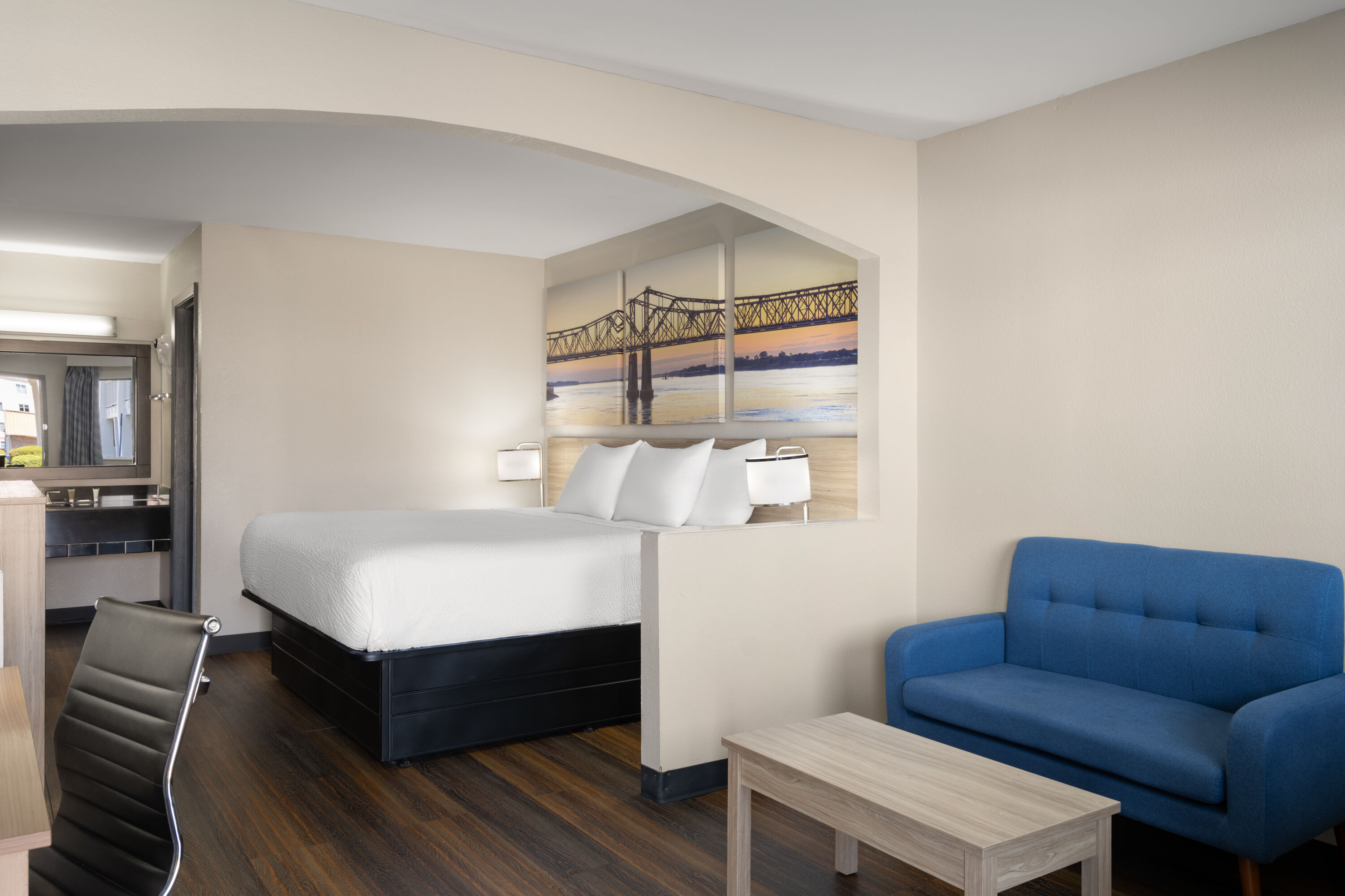 Guest room at the Days Inn & Suites by Wyndham Byram in Byram, Mississippi