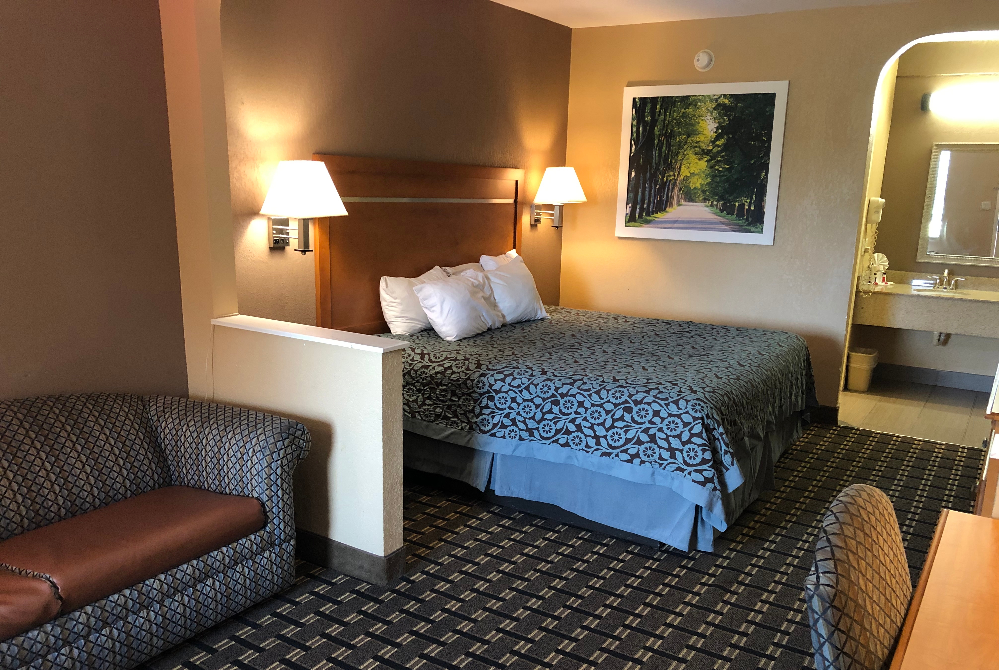 Guest room at the Days Inn by Wyndham Columbus in Columbus, Mississippi