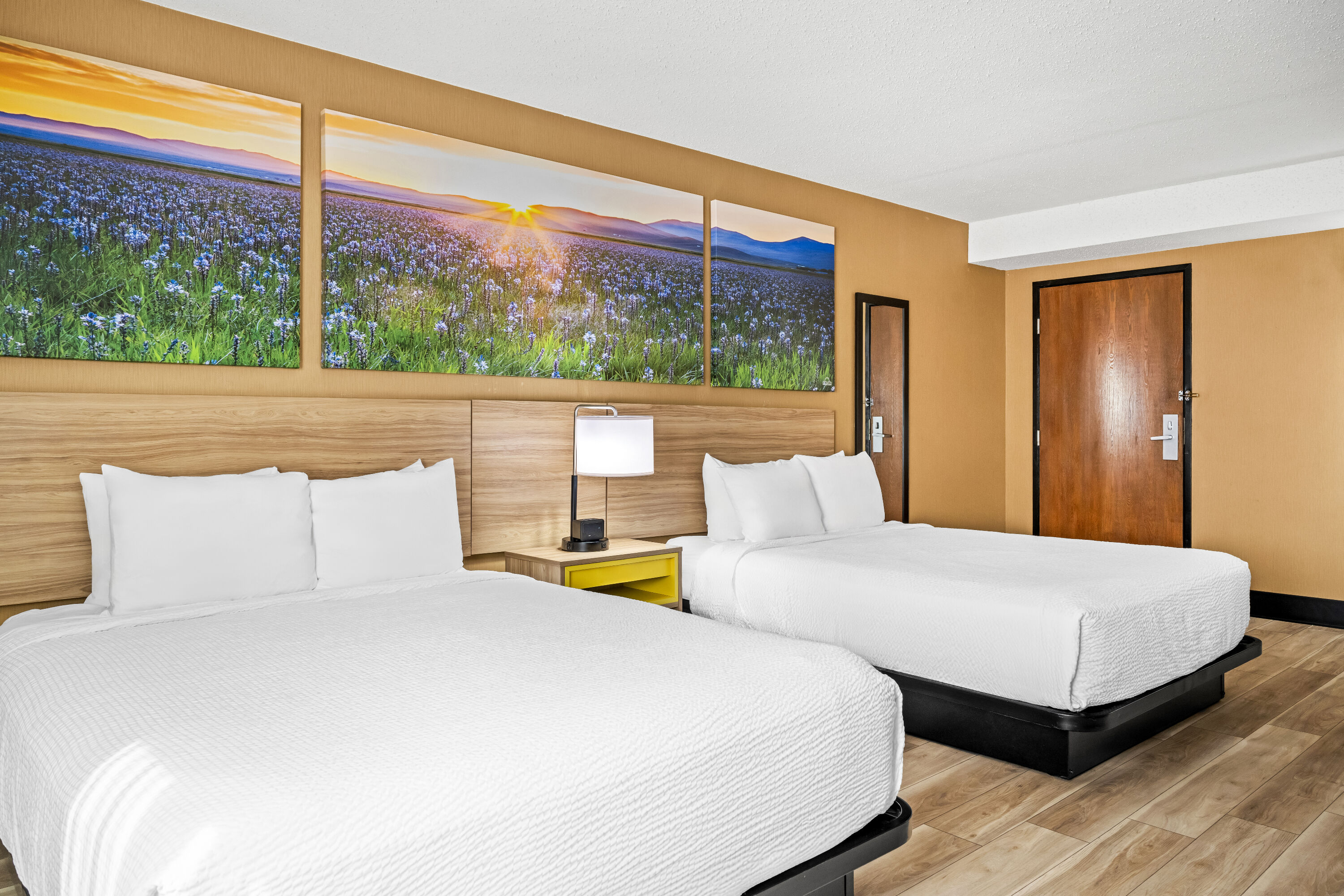 Double bed guest room at the Days Inn by Wyndham Helena in Helena, Montana