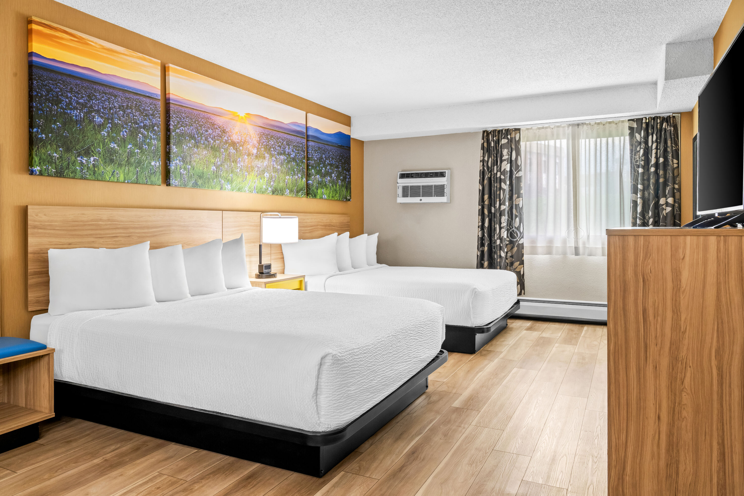 Double bed guest room at the Days Inn by Wyndham Helena in Helena, Montana