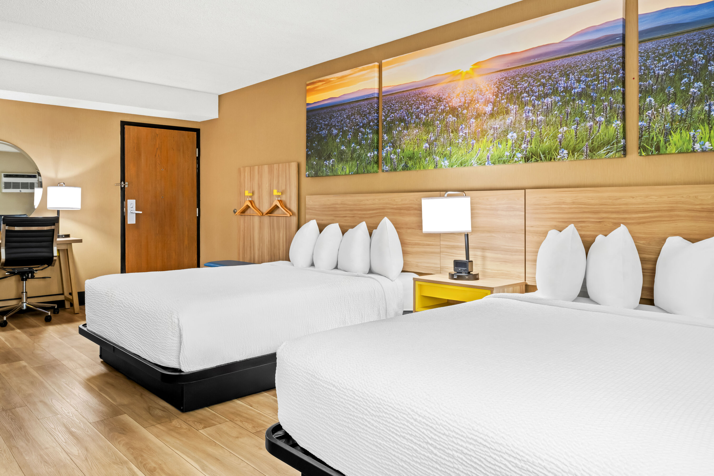 Double bed guest room at the Days Inn by Wyndham Helena in Helena, Montana