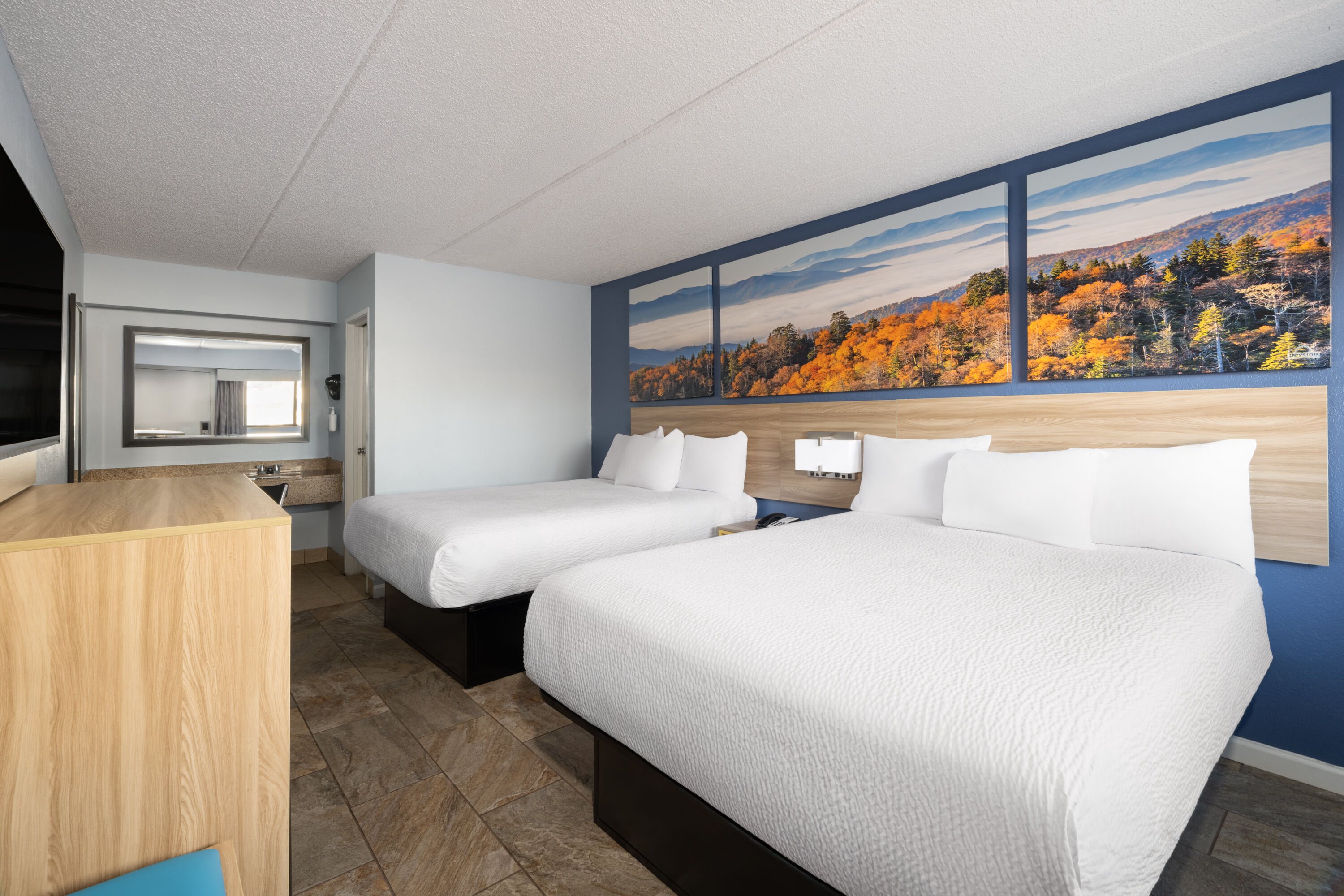 Guest room at the Days Inn by Wyndham Charlotte University in Charlotte, North Carolina