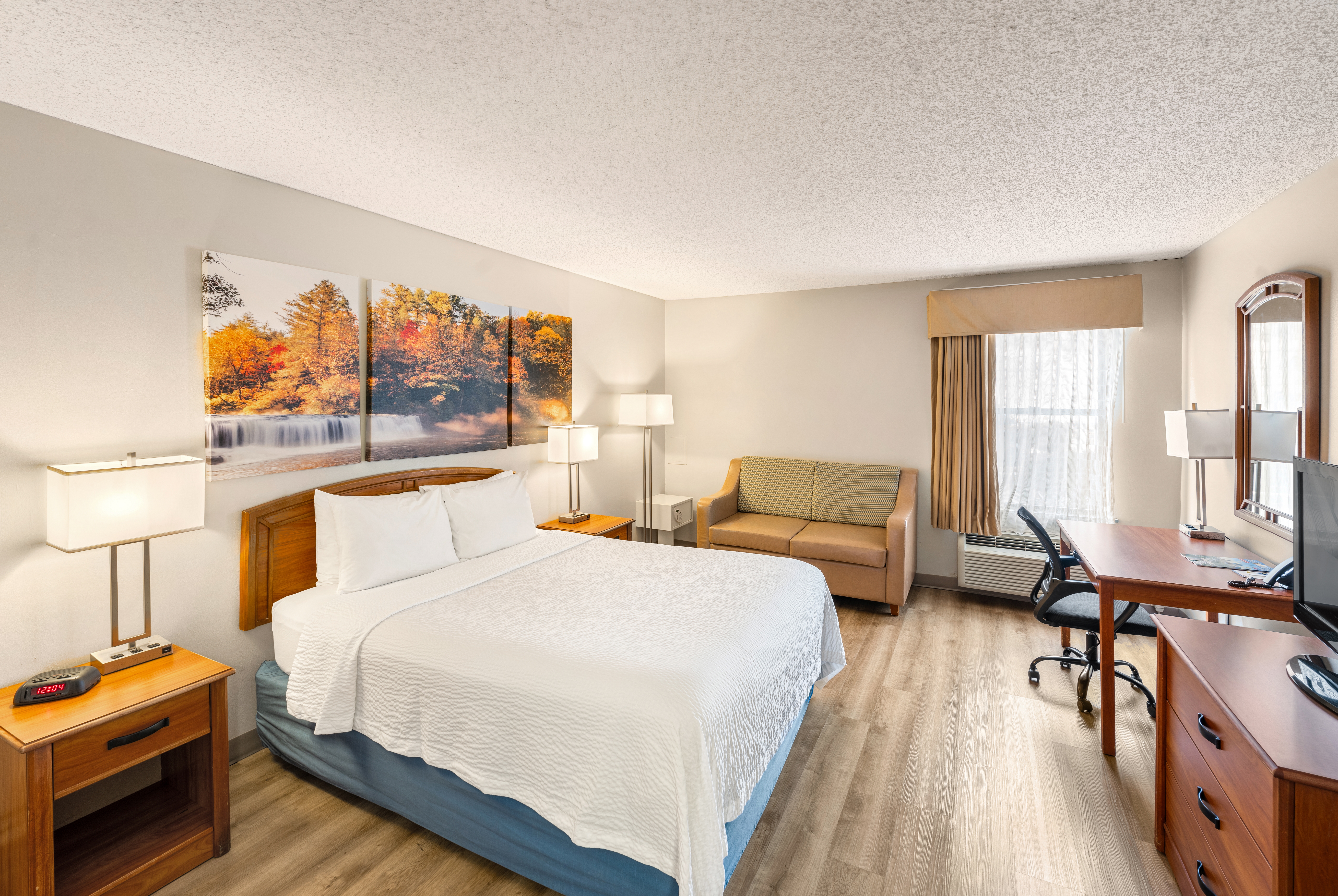 Guest room at the Days Inn by Wyndham Raleigh-Airport-Research Triangle Park in Morrisville, North Carolina
