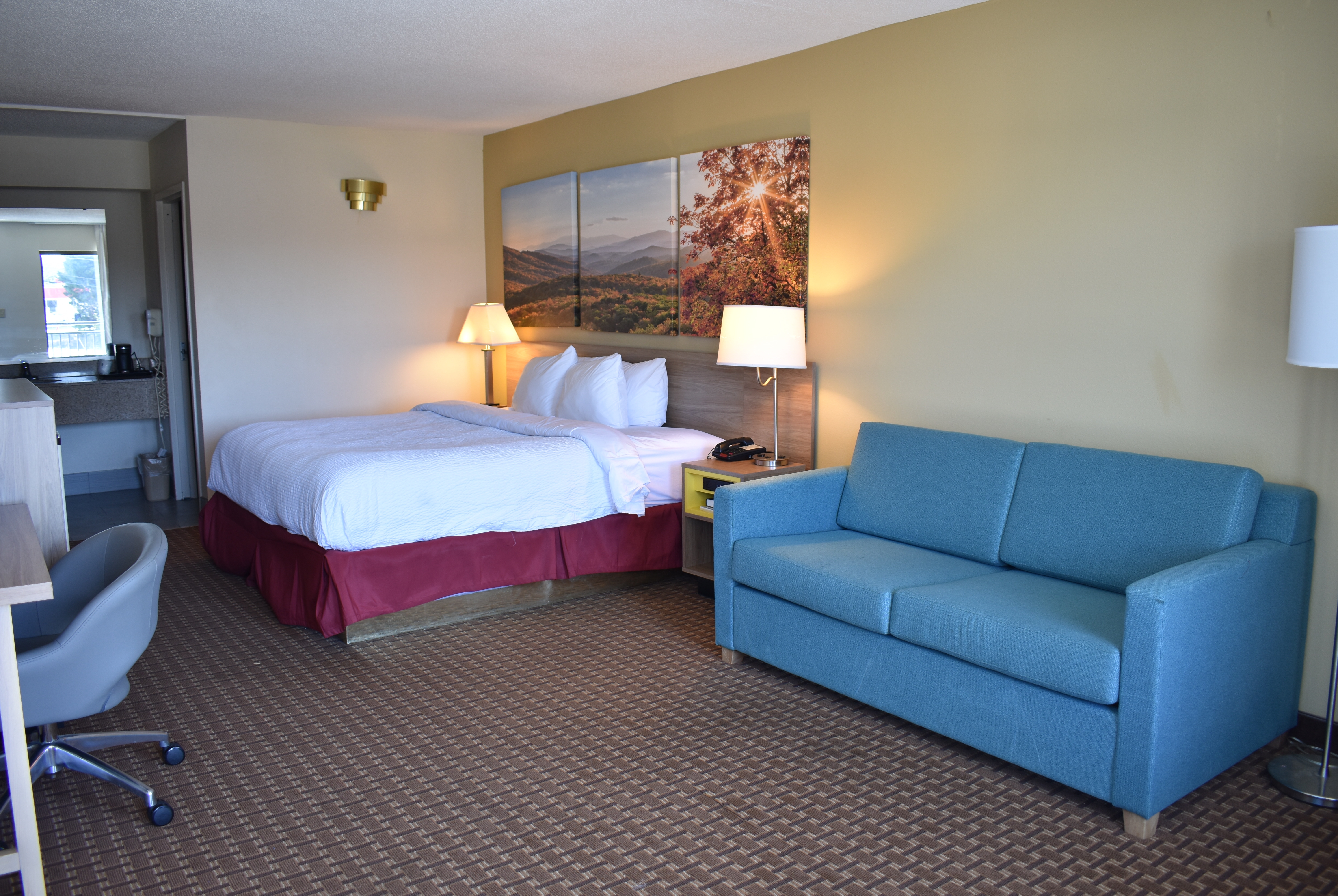 Guest room at the Days Inn by Wyndham Reidsville in Reidsville, North Carolina