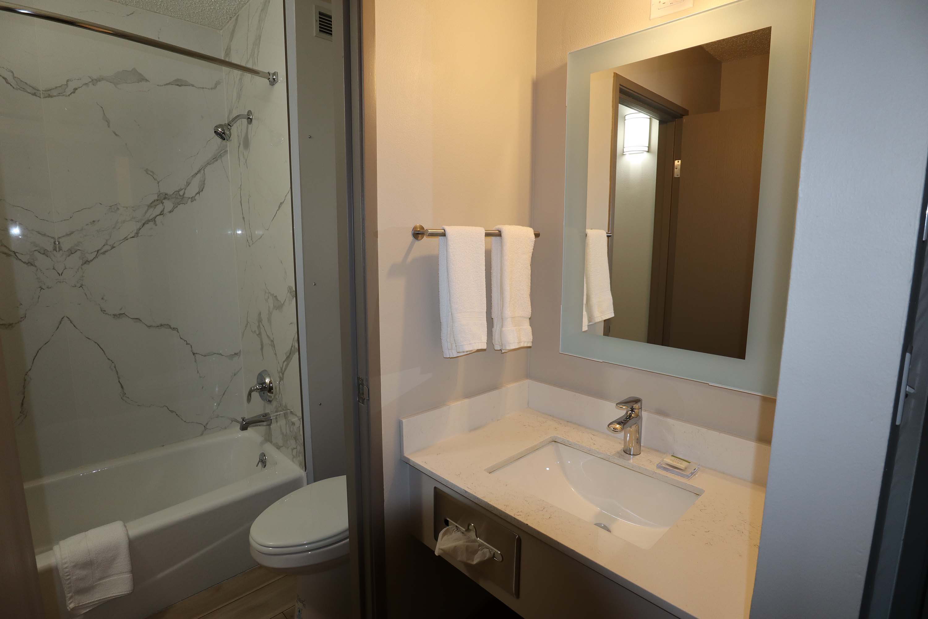 Guest room at the Days Inn by Wyndham Mandan Bismarck Area in Mandan, North Dakota