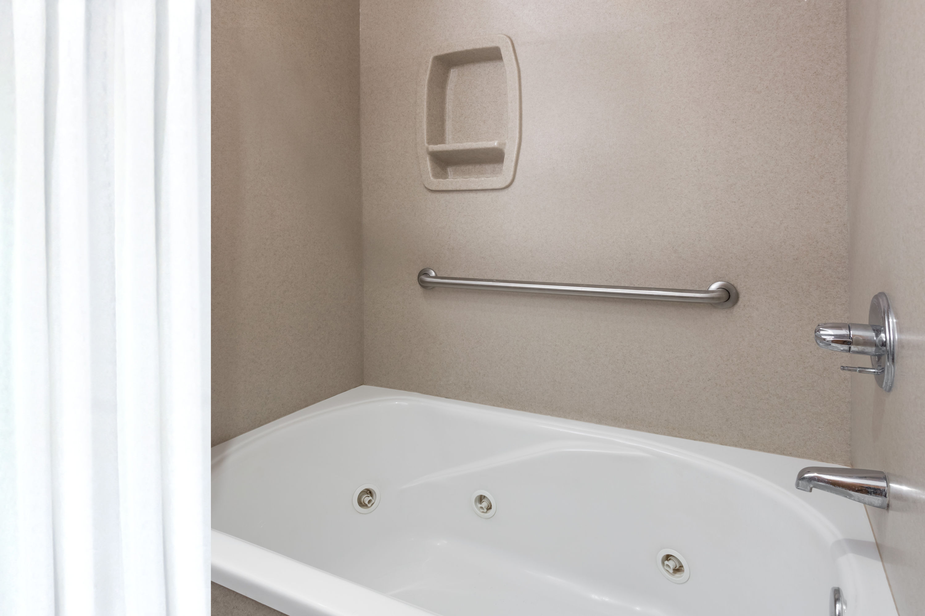 Guest room bath at the Days Inn by Wyndham Sidney NE in Sidney, Nebraska