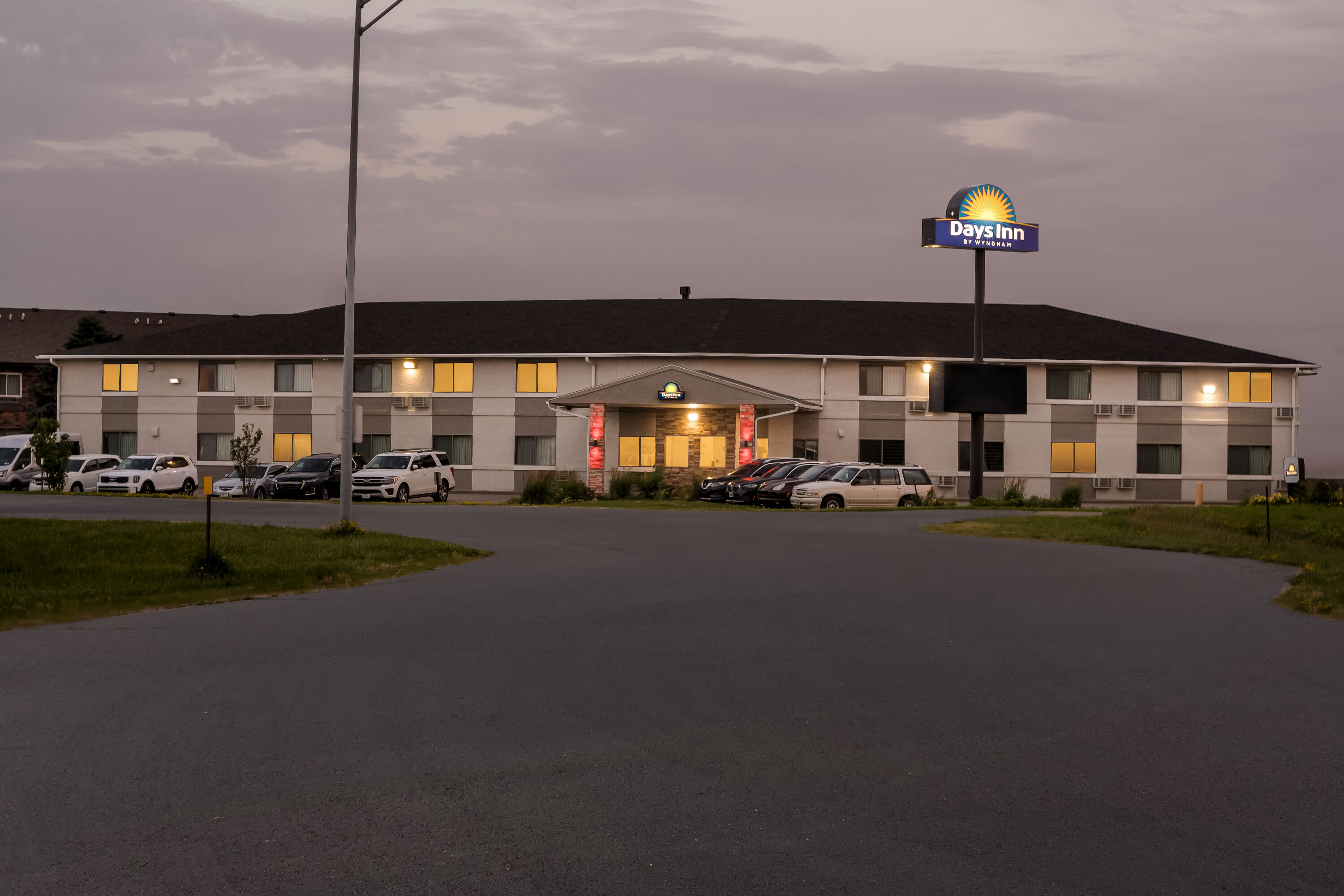 Exterior Night Image of Days Inn by Wyndham York hotel in York, Nebraska