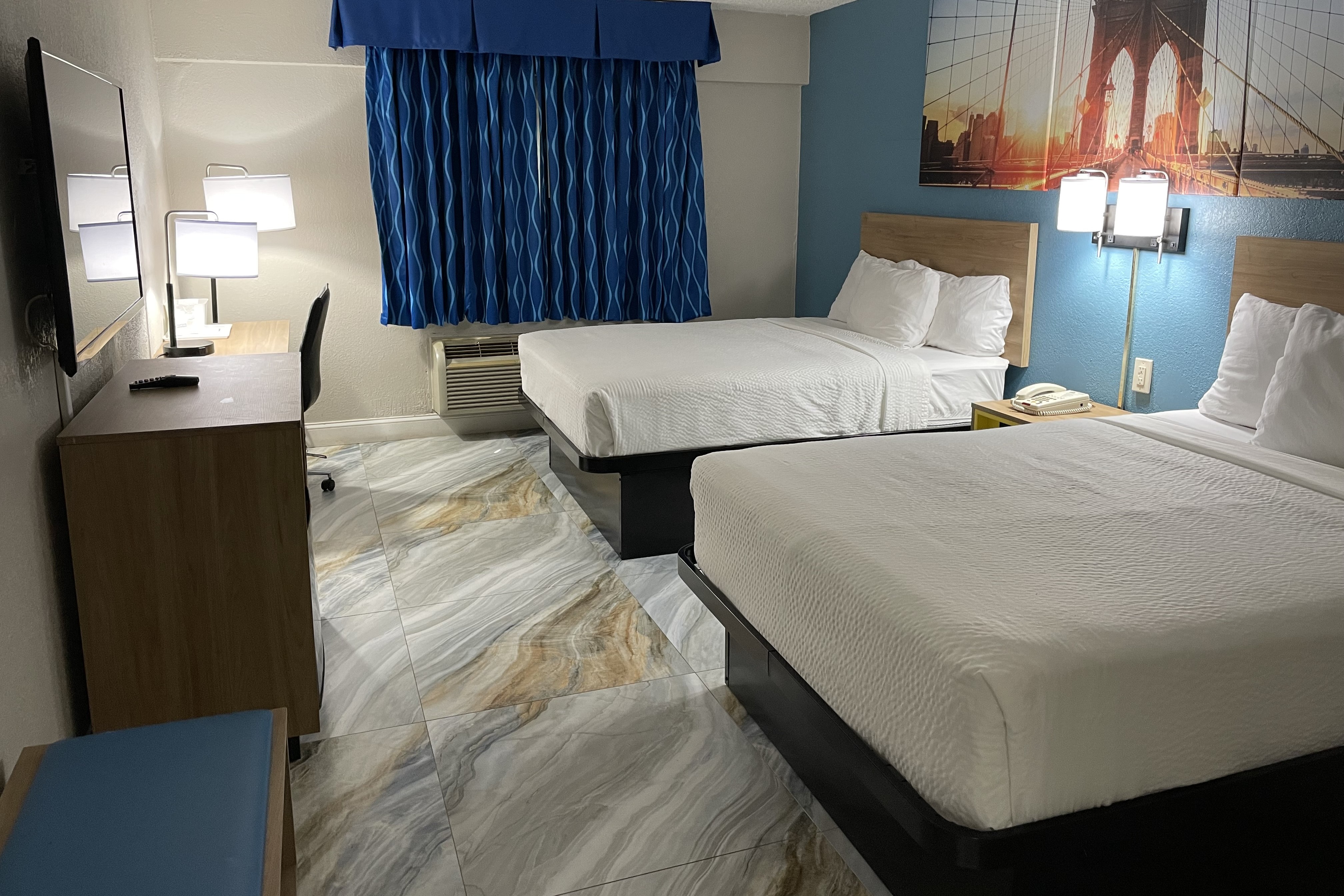 Guest room at the Days Inn by Wyndham Jersey City / NYC Area in Jersey City, New Jersey