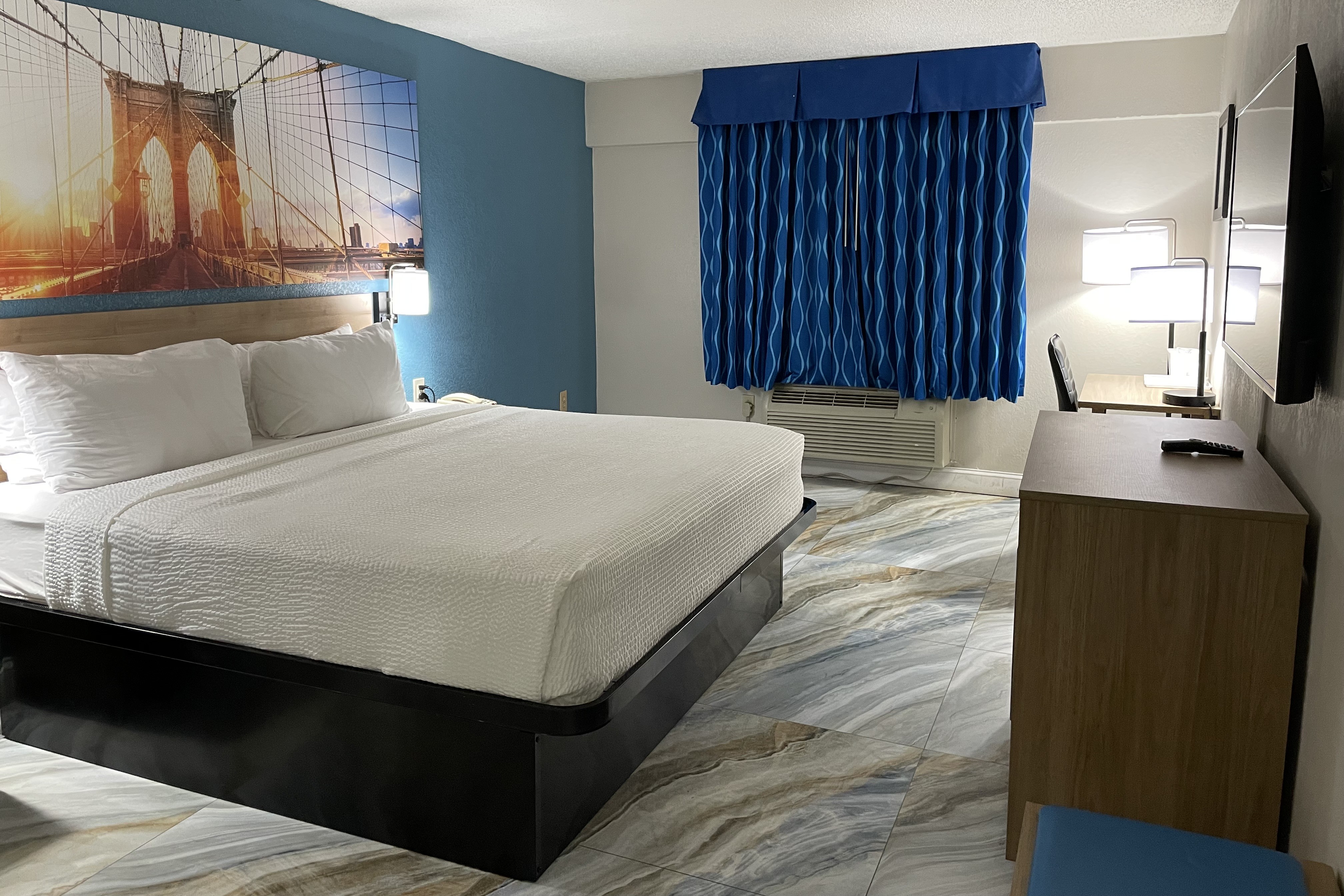Guest room at the Days Inn by Wyndham Jersey City / NYC Area in Jersey City, New Jersey