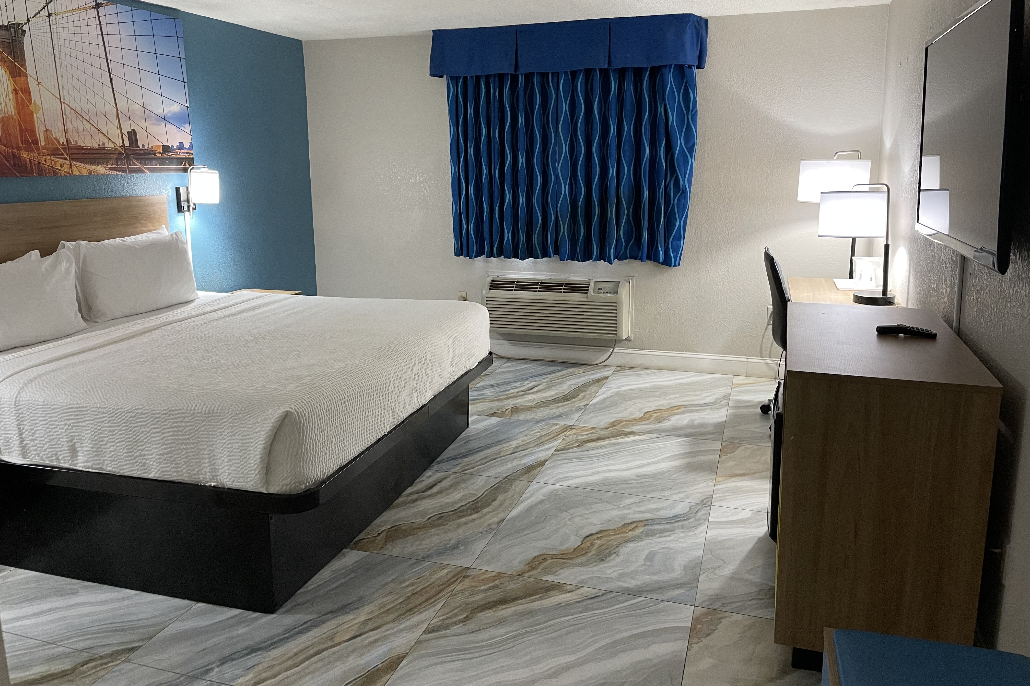 Guest room at the Days Inn by Wyndham Jersey City / NYC Area in Jersey City, New Jersey